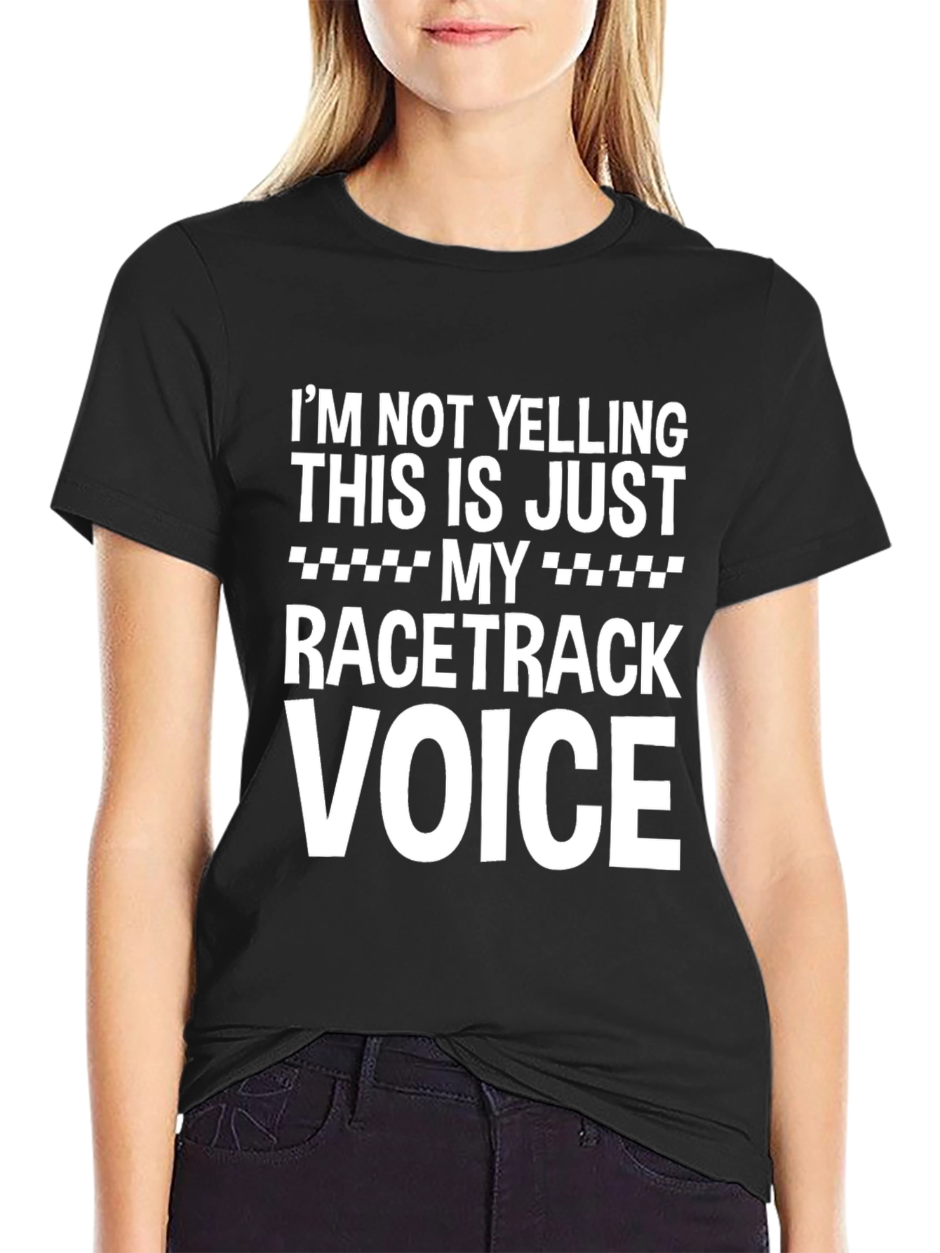 Racetrack Voice Tee - Funny Graphic T-Shirt
