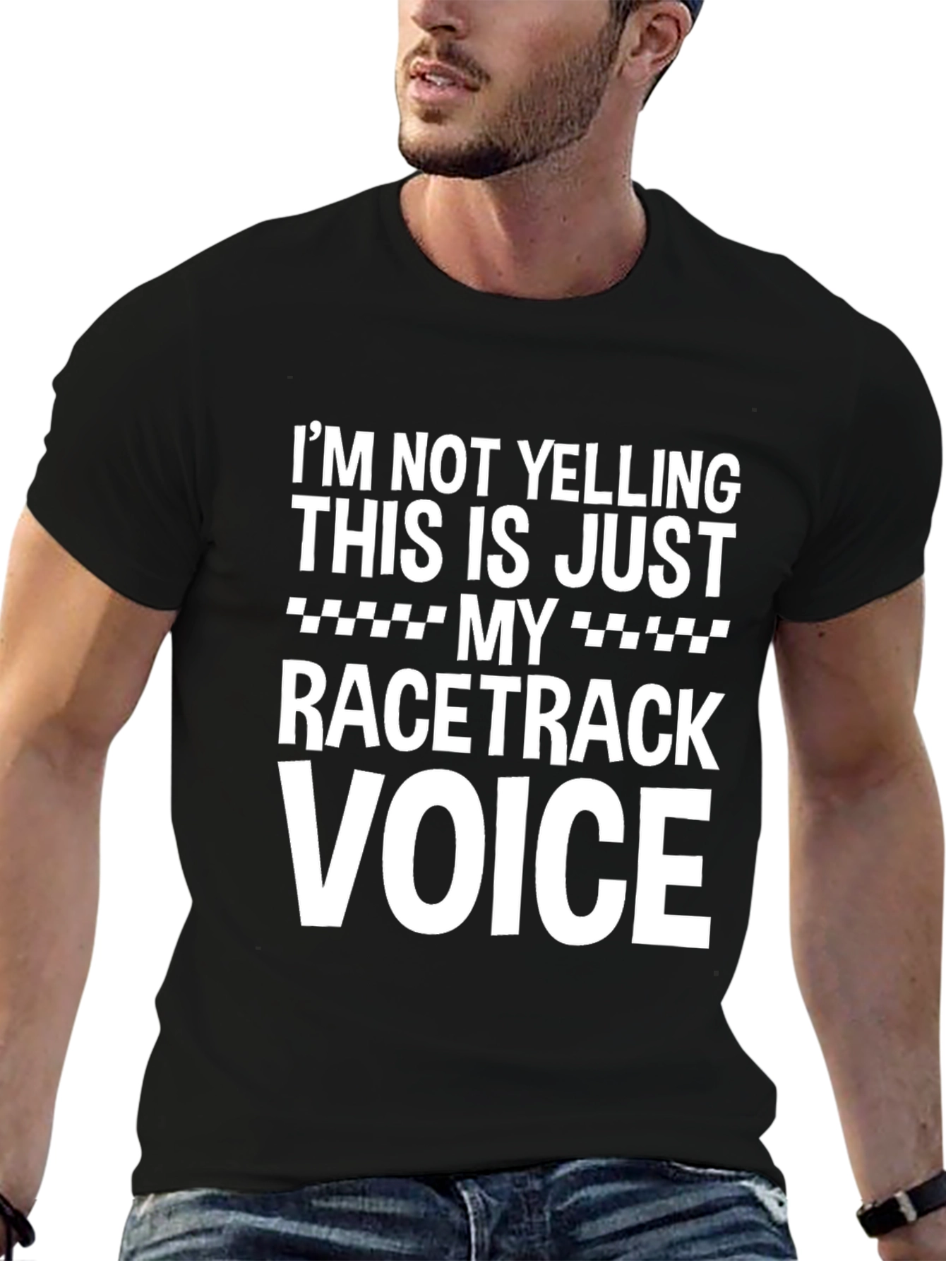 Racetrack Voice Tee - Funny Graphic T-Shirt