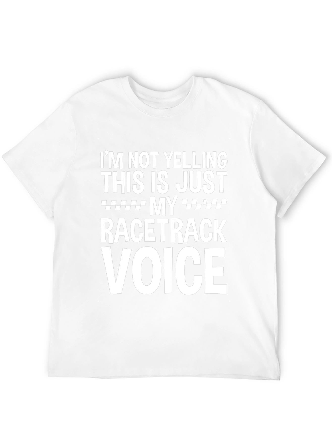 Racetrack Voice Tee - Funny Graphic T-Shirt