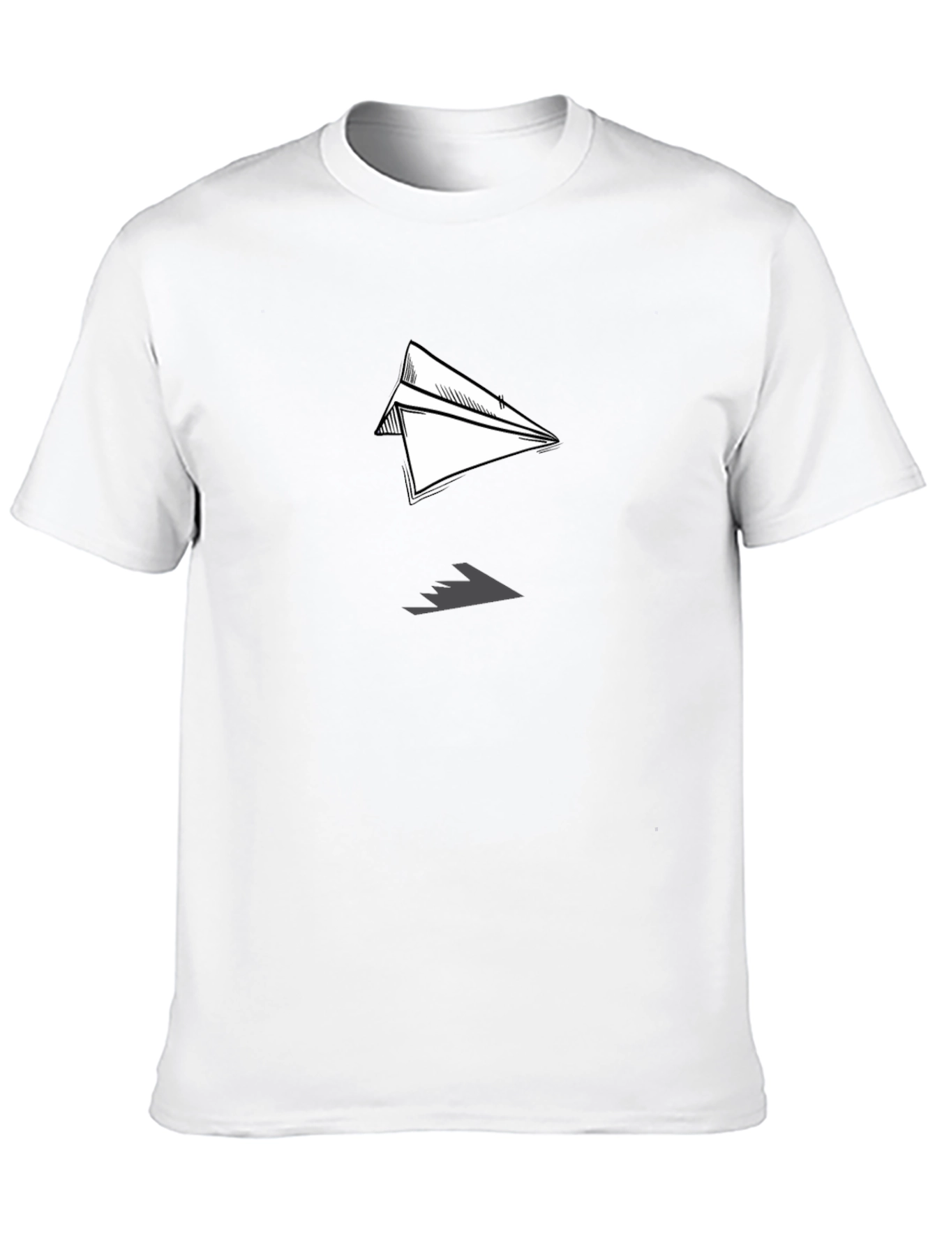 Paper Airplane Graphic Black T-Shirt