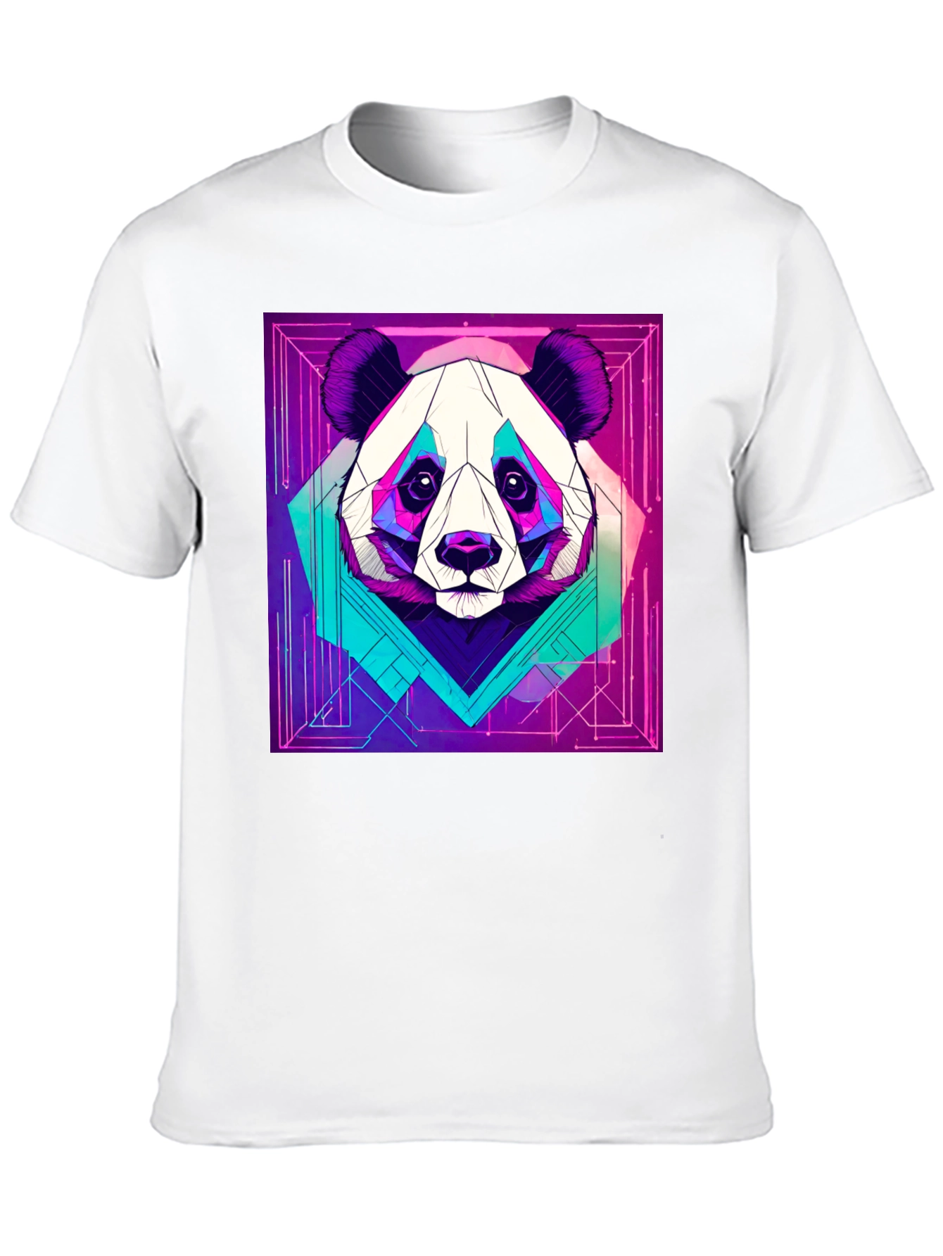 Cyberpunk Panda Graphic Tee - Cool Animal Design