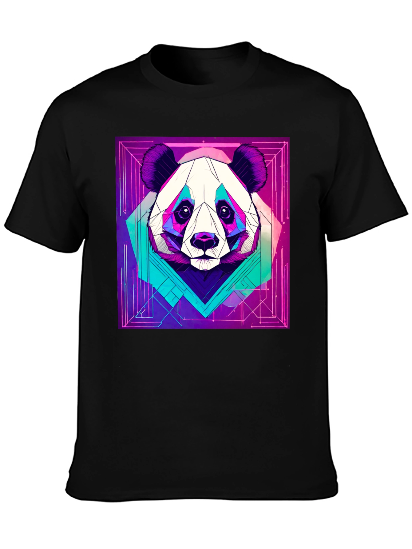 Cyberpunk Panda Graphic Tee - Cool Animal Design