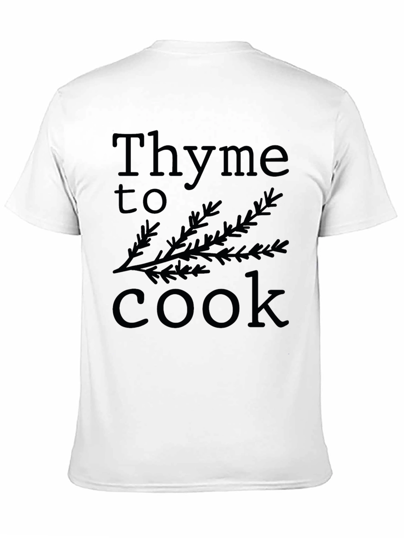 Thyme to Cook Black Graphic T-Shirt