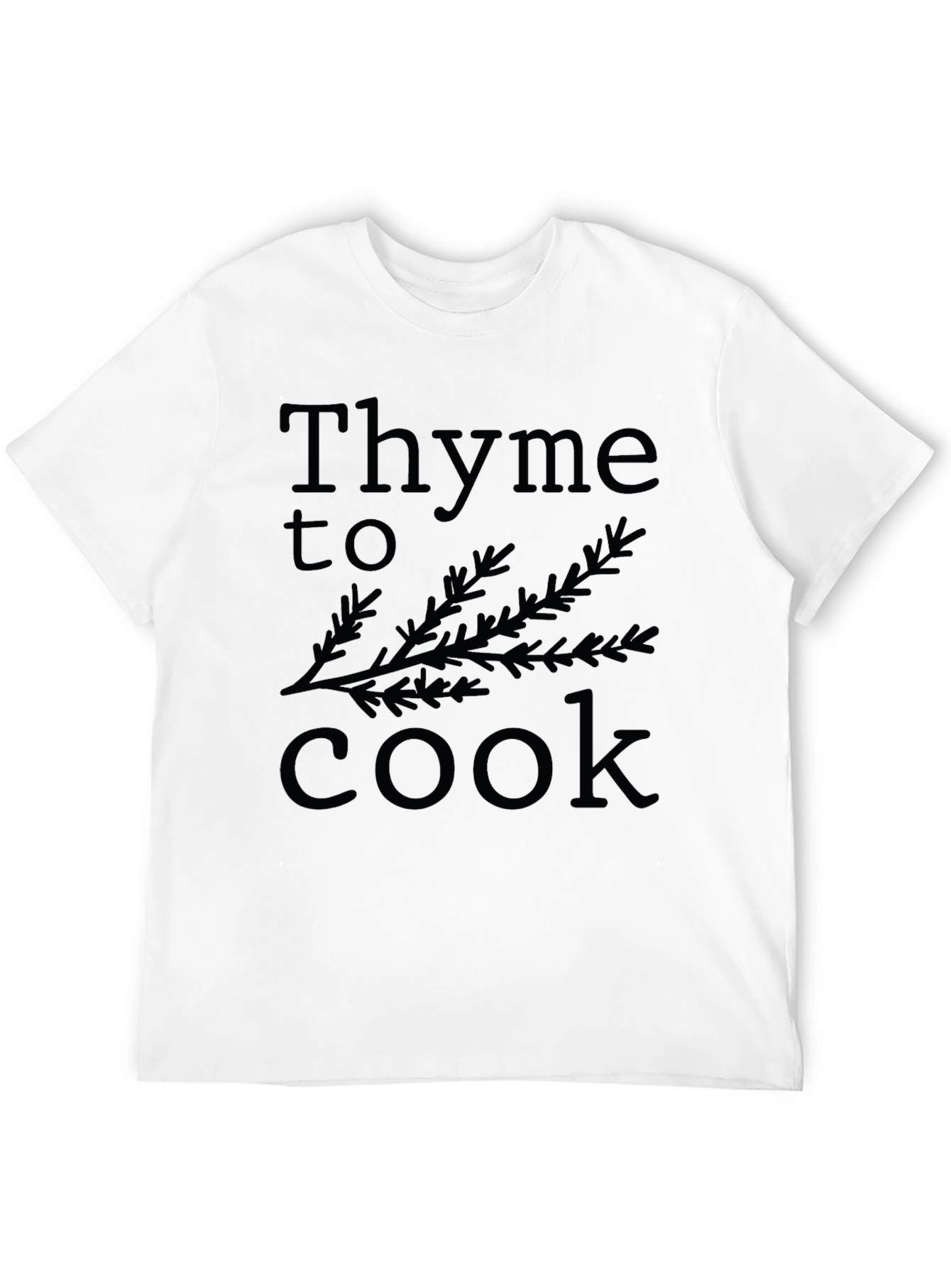 Thyme to Cook Black Graphic T-Shirt