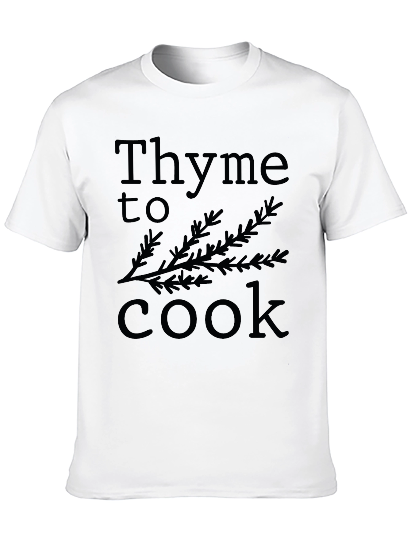 Thyme to Cook Black Graphic T-Shirt