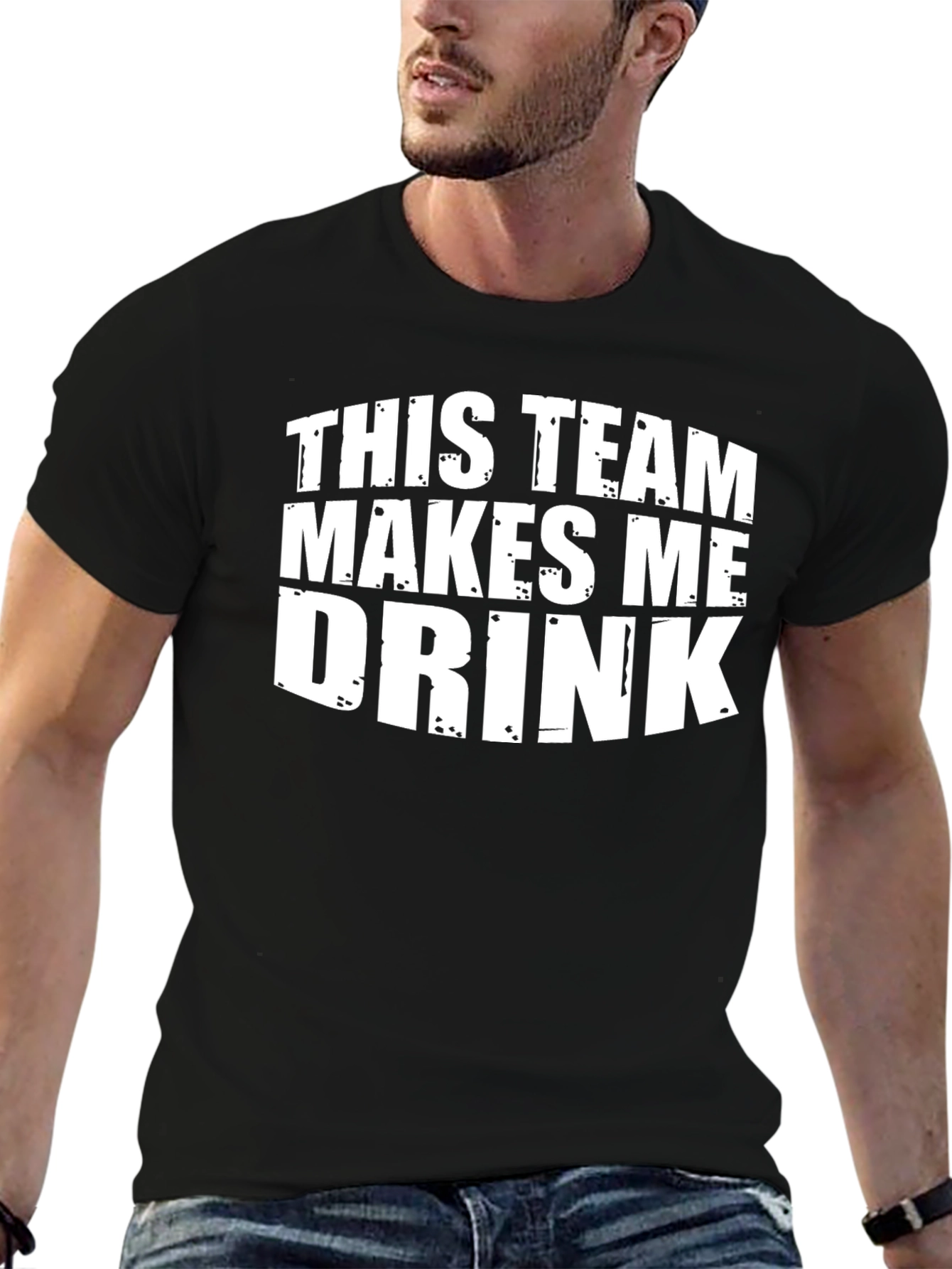 This Team Makes Me Drink Funny Graphic T-Shirt