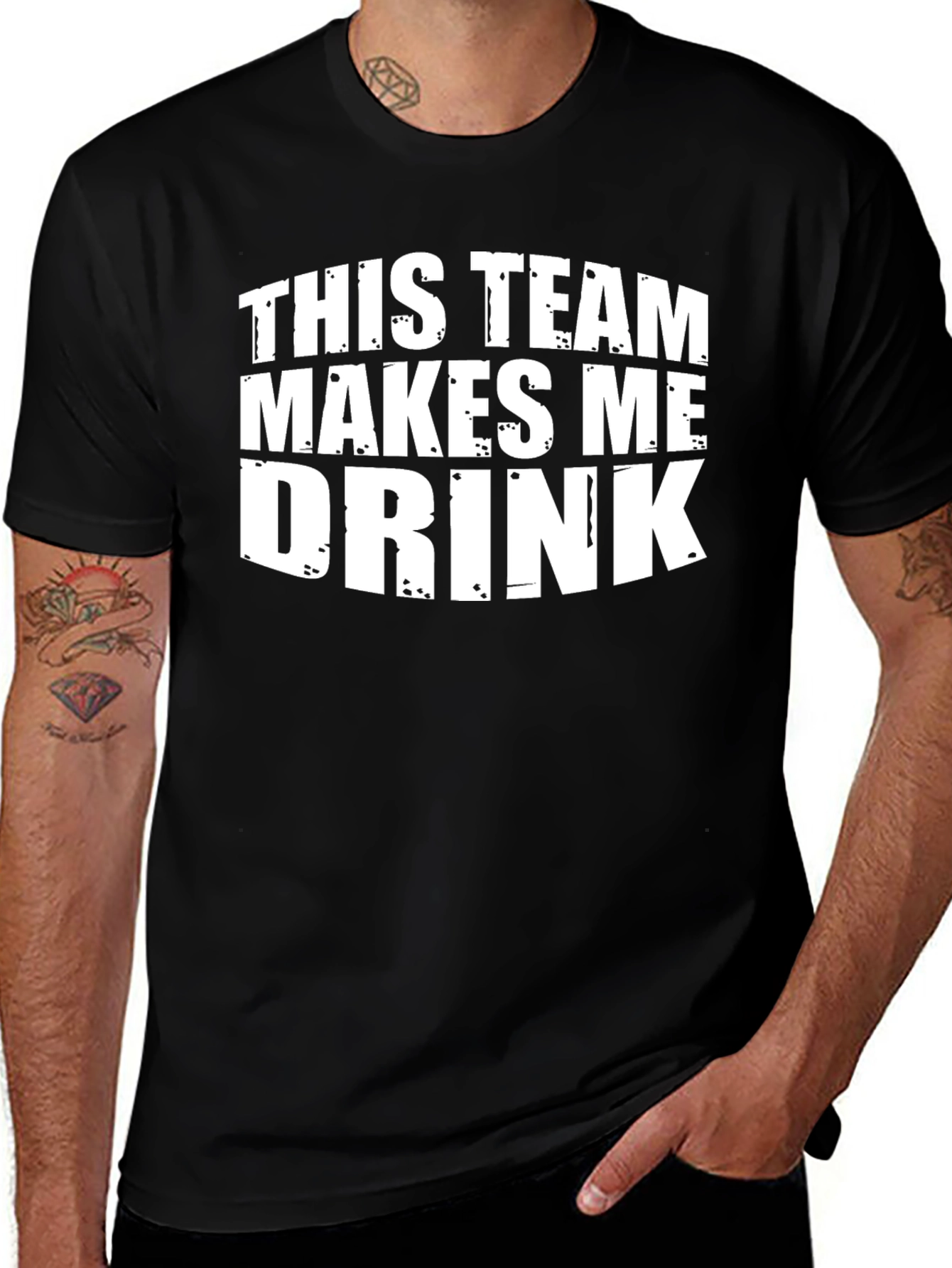 This Team Makes Me Drink Funny Graphic T-Shirt