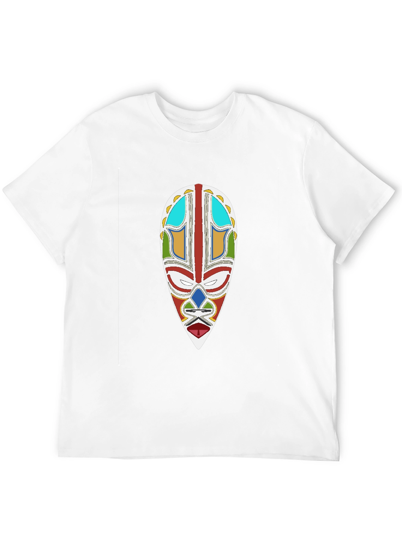 Tribal Mask Graphic Tee - Black Unisex T-Shirt
