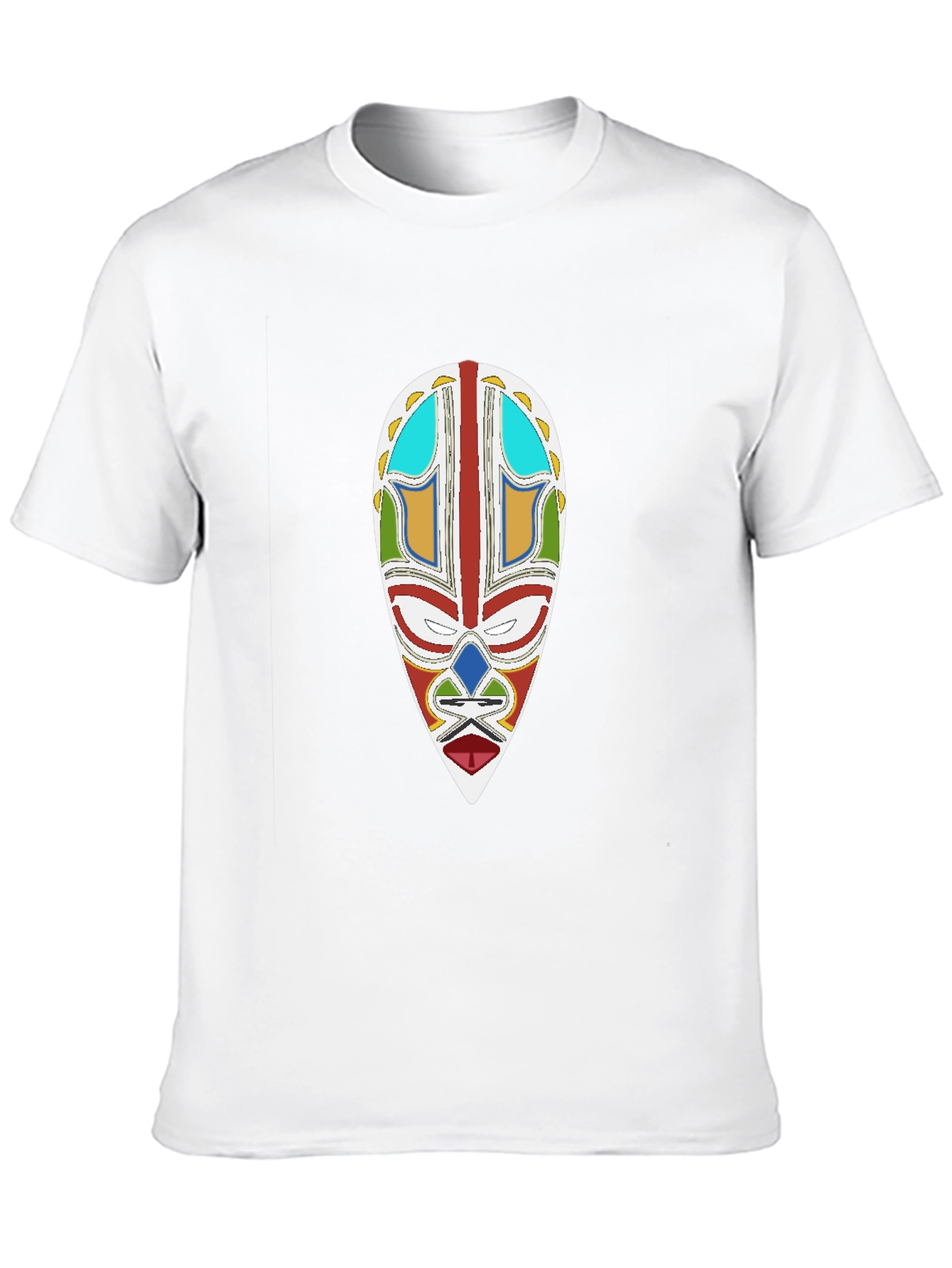 Tribal Mask Graphic Tee - Black Unisex T-Shirt