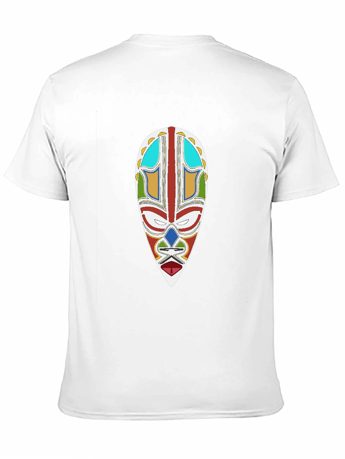 Tribal Mask Graphic Tee - Black Unisex T-Shirt