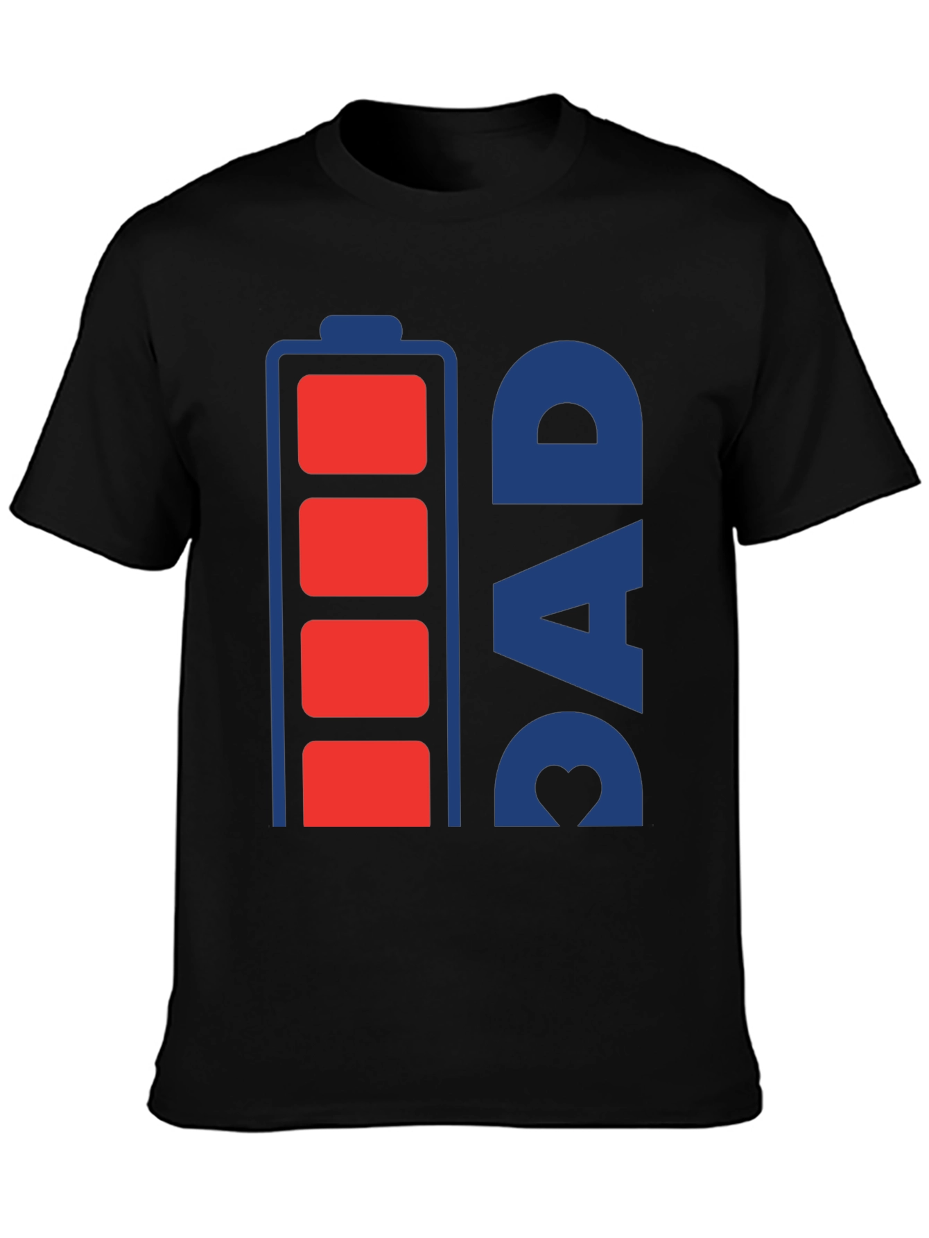 Dads Battery Full Graphic T-Shirt - Fathers Day Gift