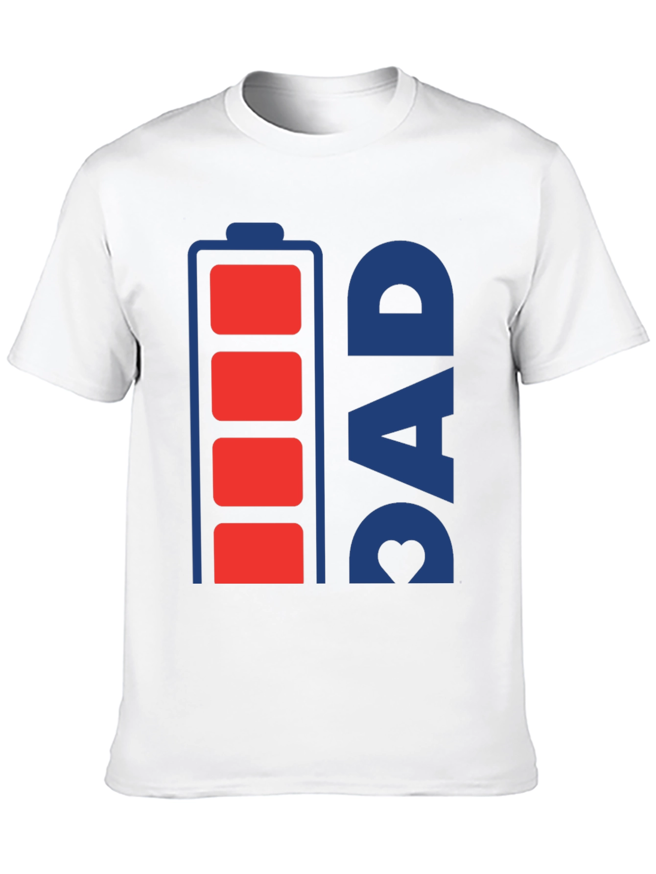 Dads Battery Full Graphic T-Shirt - Fathers Day Gift