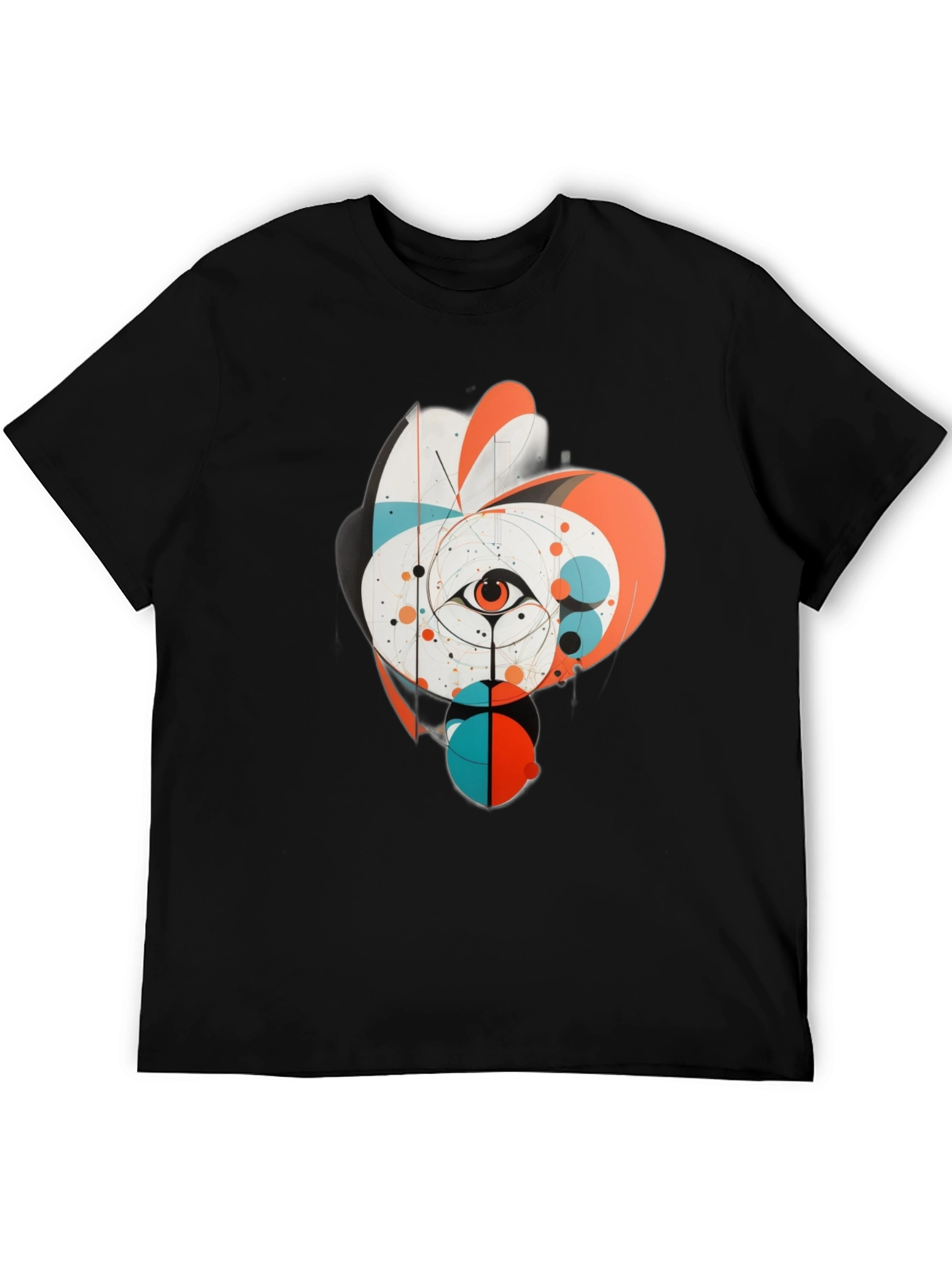 Abstract Eye Graphic Tee - Black