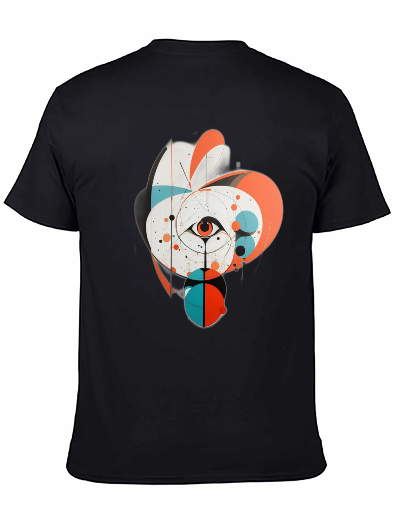 Abstract Eye Graphic Tee - Black