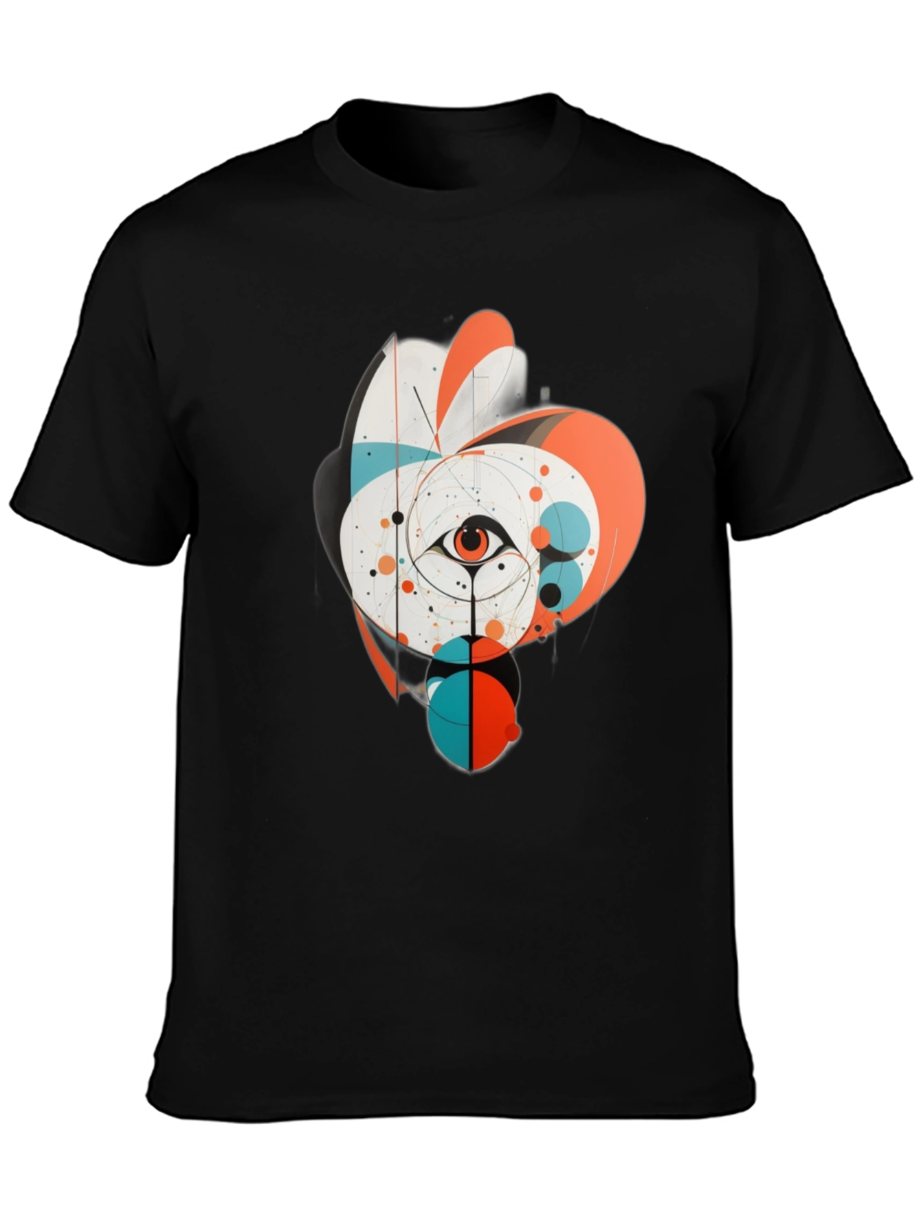 Abstract Eye Graphic Tee - Black