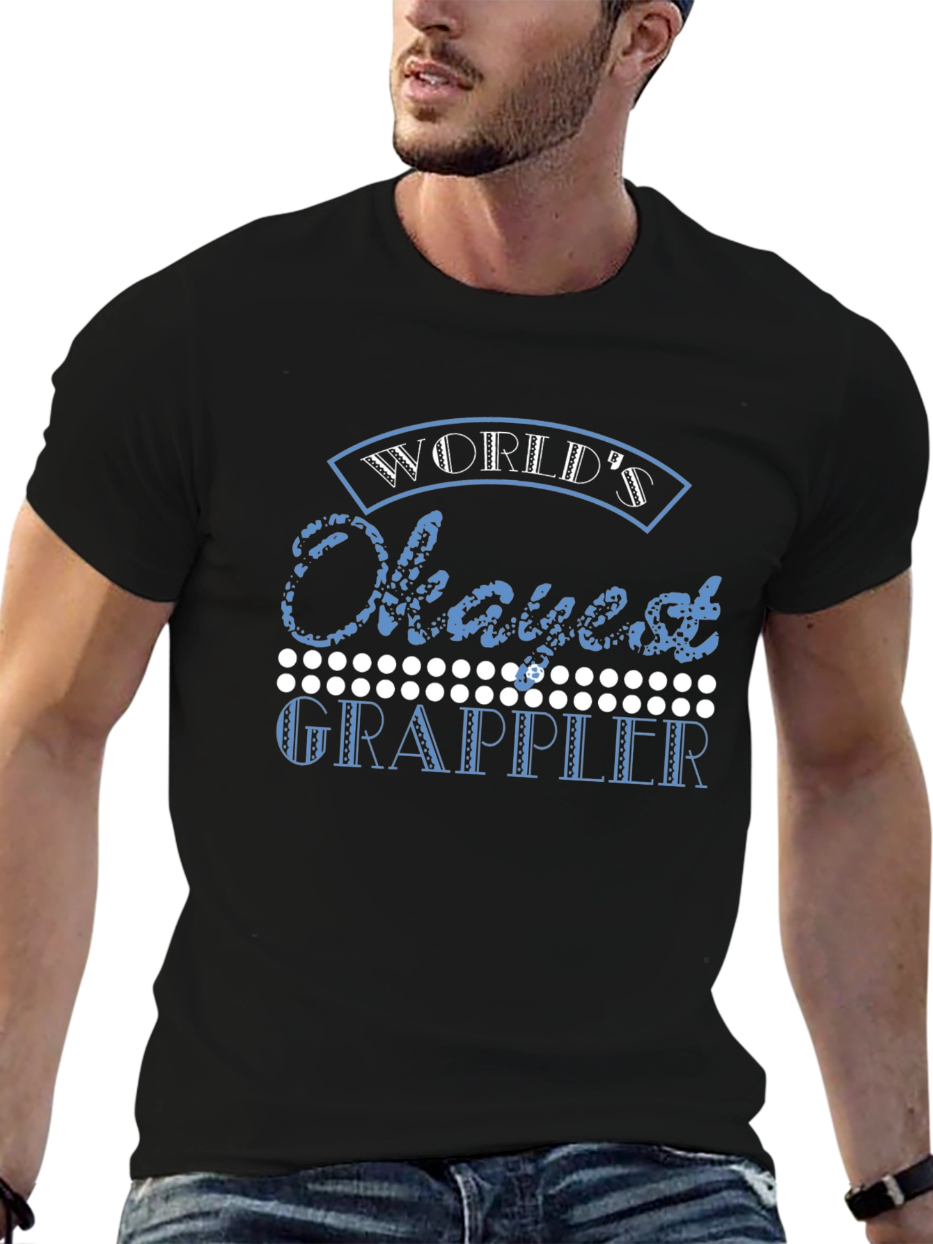 Worlds Okayest Grappler Black T-Shirt