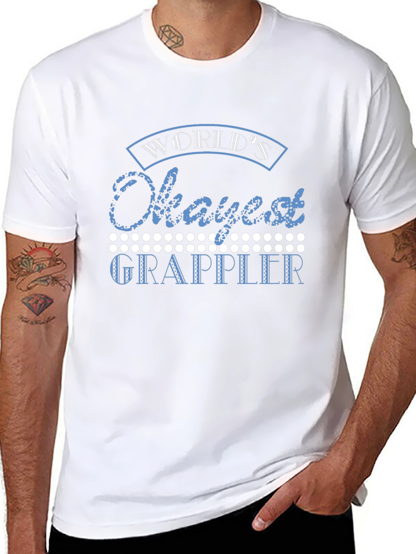 Worlds Okayest Grappler Black T-Shirt