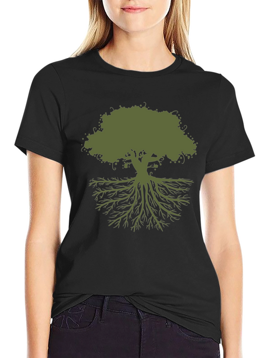 Natures Root T-Shirt - Black Tree Graphic Tee