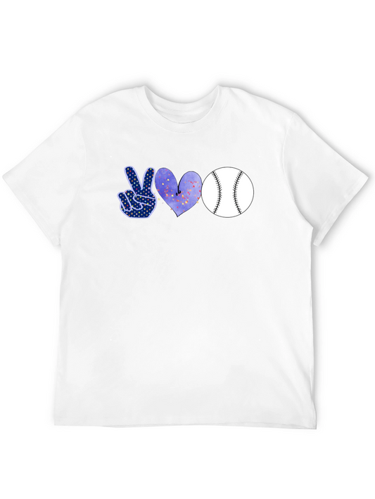 Peace Love Baseball T-Shirt