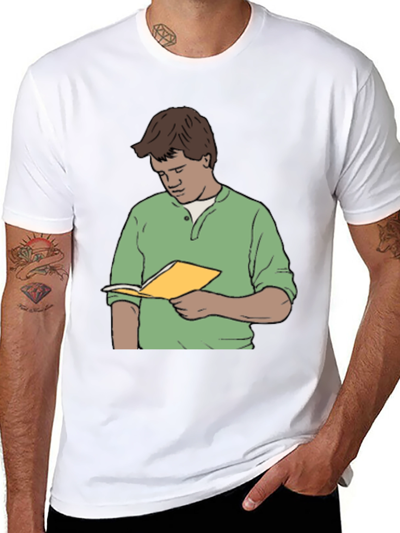 Bookworm Black T-Shirt: Literary Humor Tee
