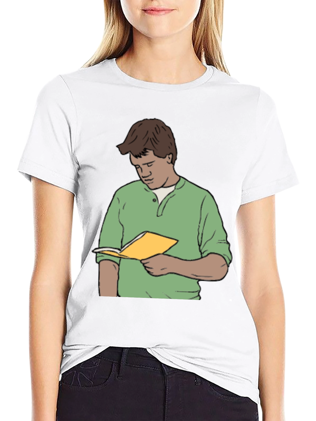 Bookworm Black T-Shirt: Literary Humor Tee