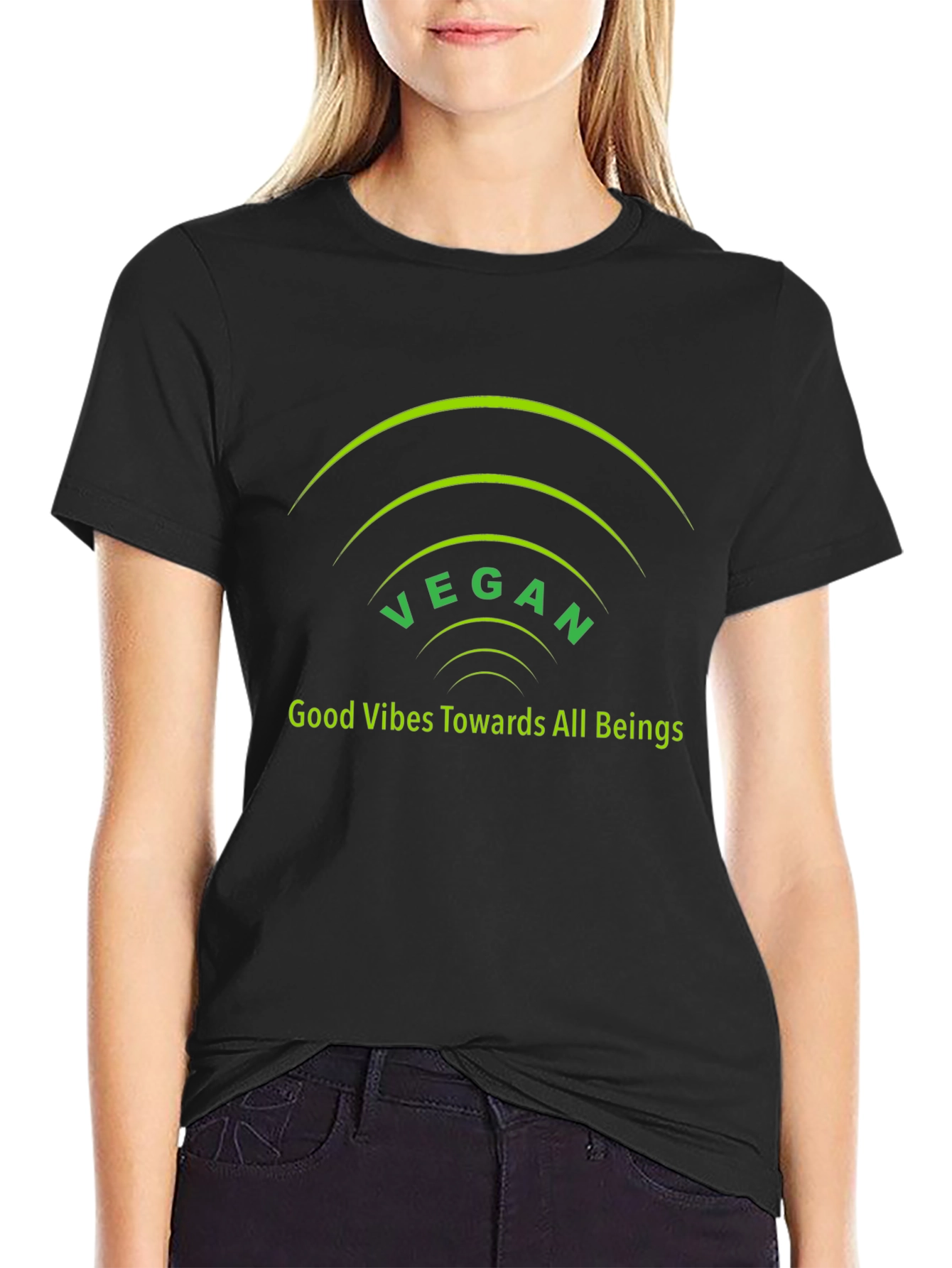 Vegan T-Shirt - Good Vibes Graphic Tee
