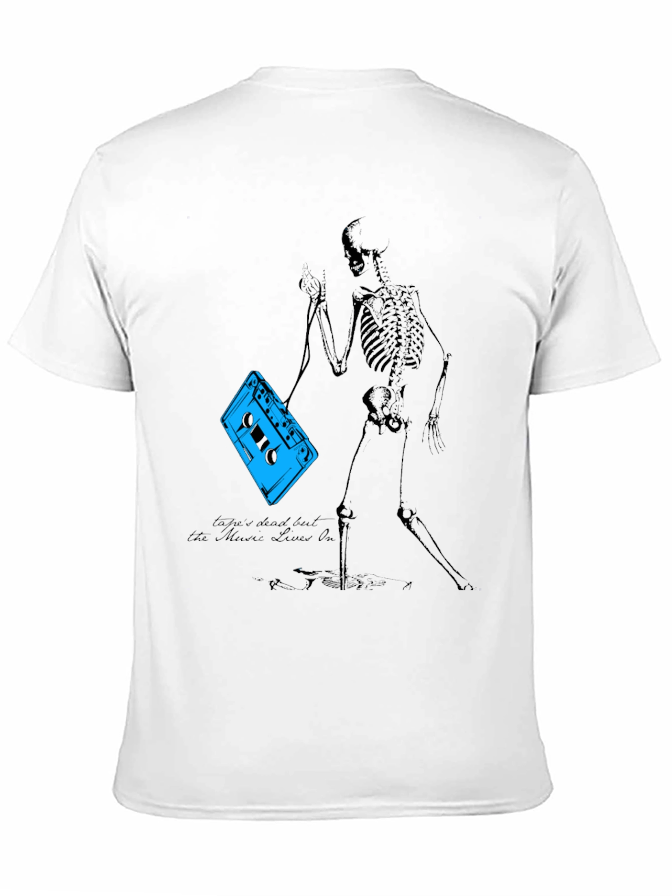 Retro Music Skeleton Graphic T-Shirt