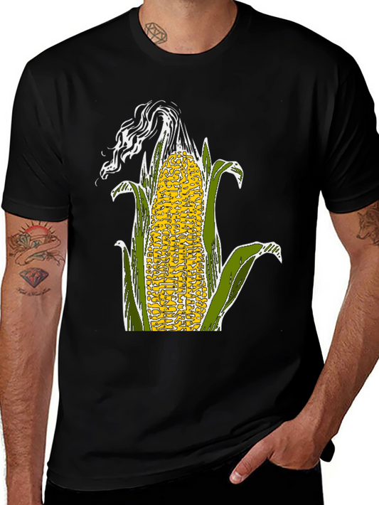 Corn on the Cob Graphic T-Shirt - Black