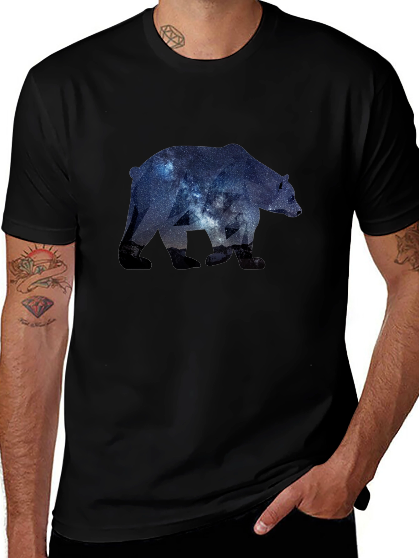 Cosmic Bear Graphic T-Shirt