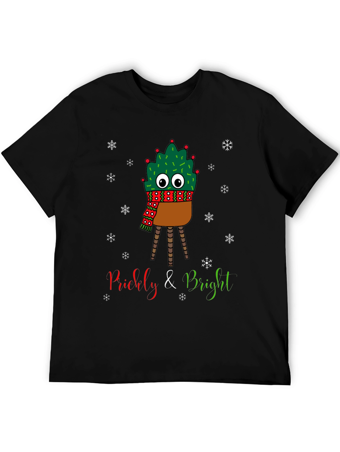 Prickly & Bright Cactus Christmas T-Shirt