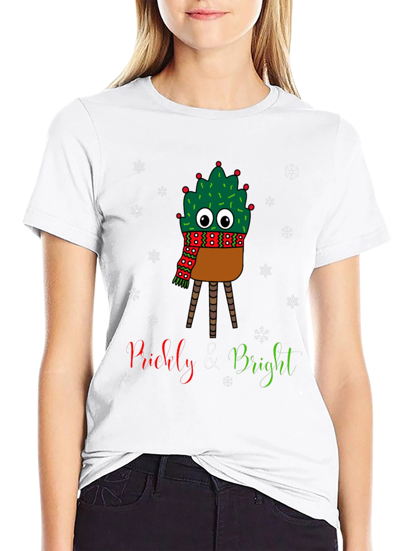 Prickly & Bright Cactus Christmas T-Shirt