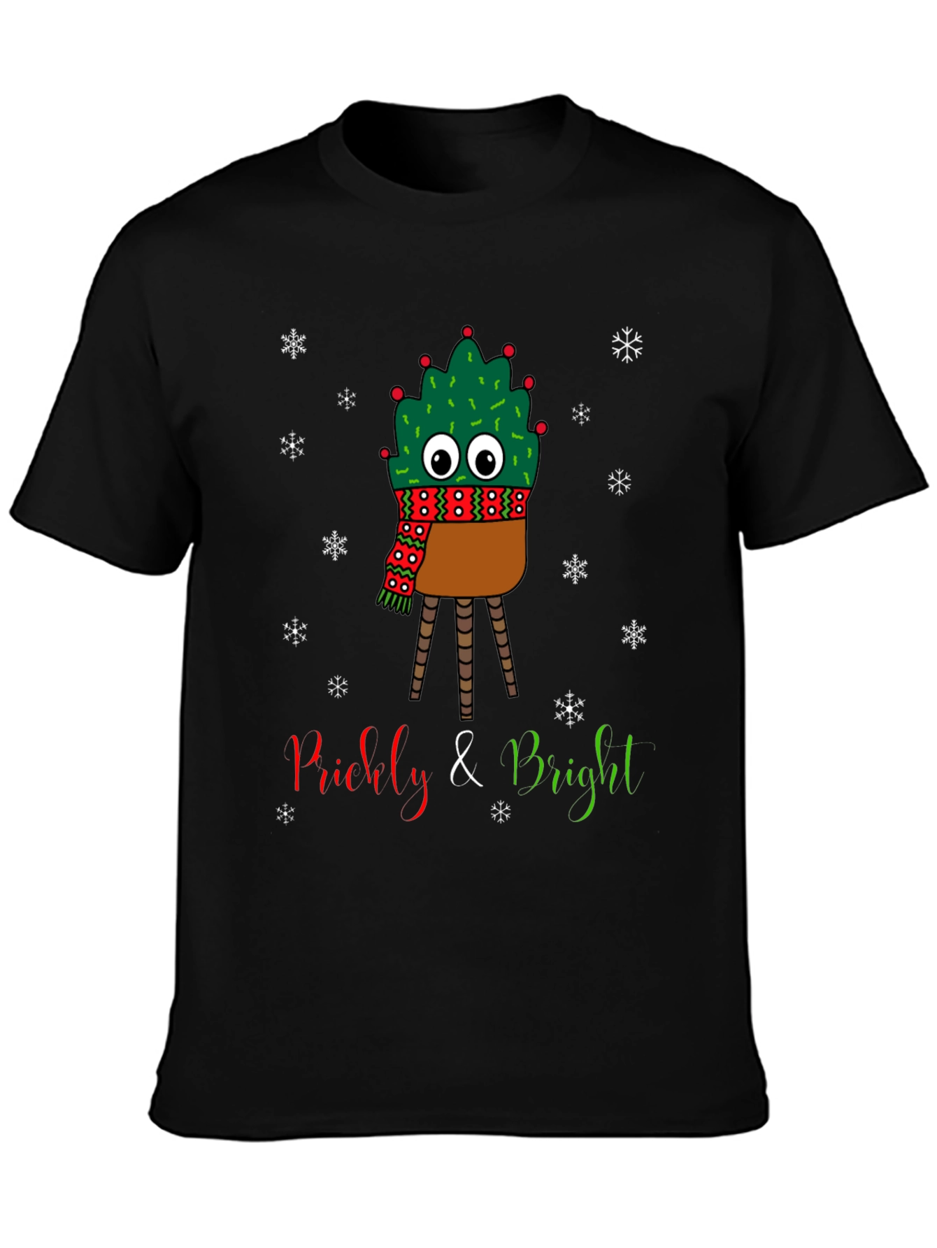 Prickly & Bright Cactus Christmas T-Shirt