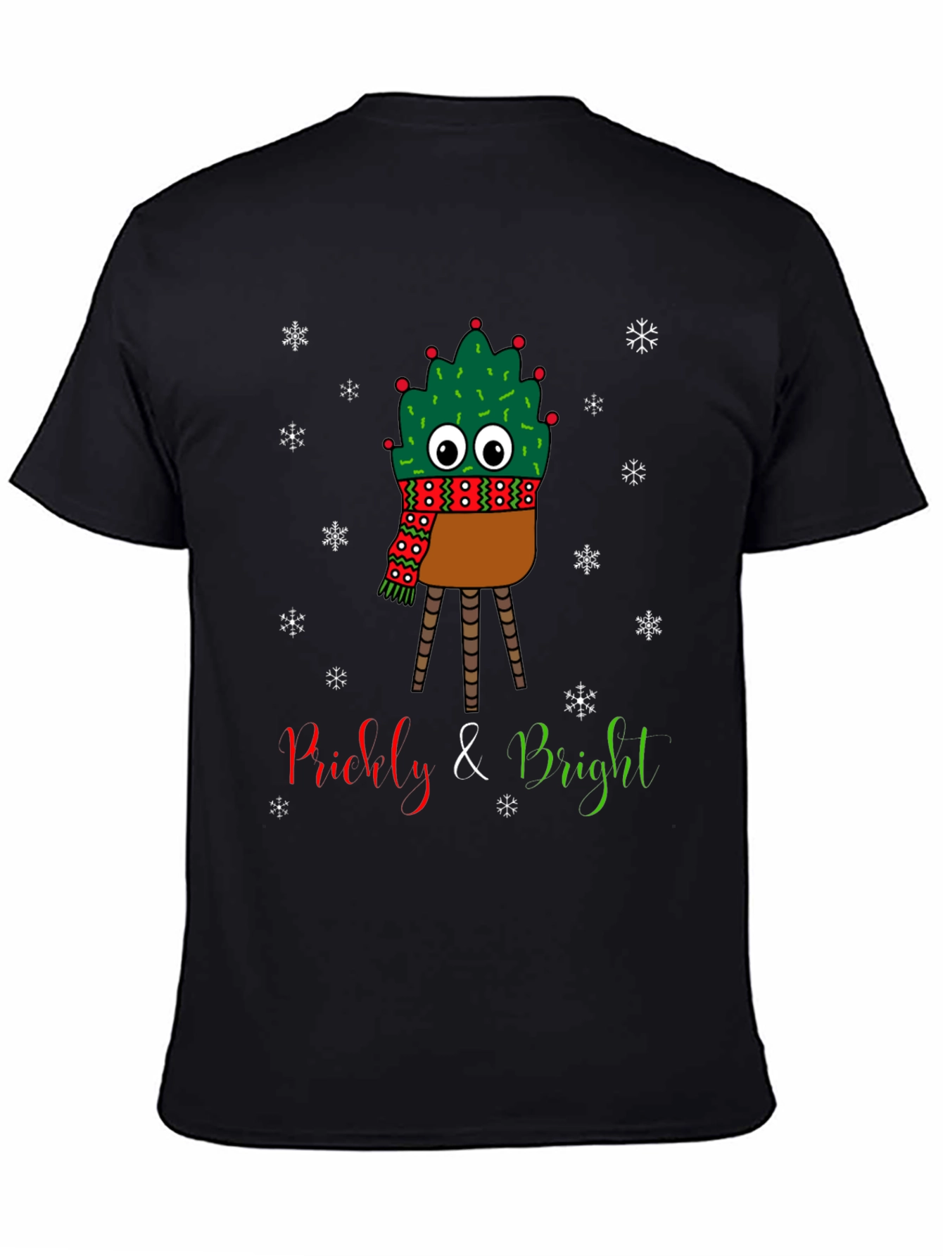 Prickly & Bright Cactus Christmas T-Shirt