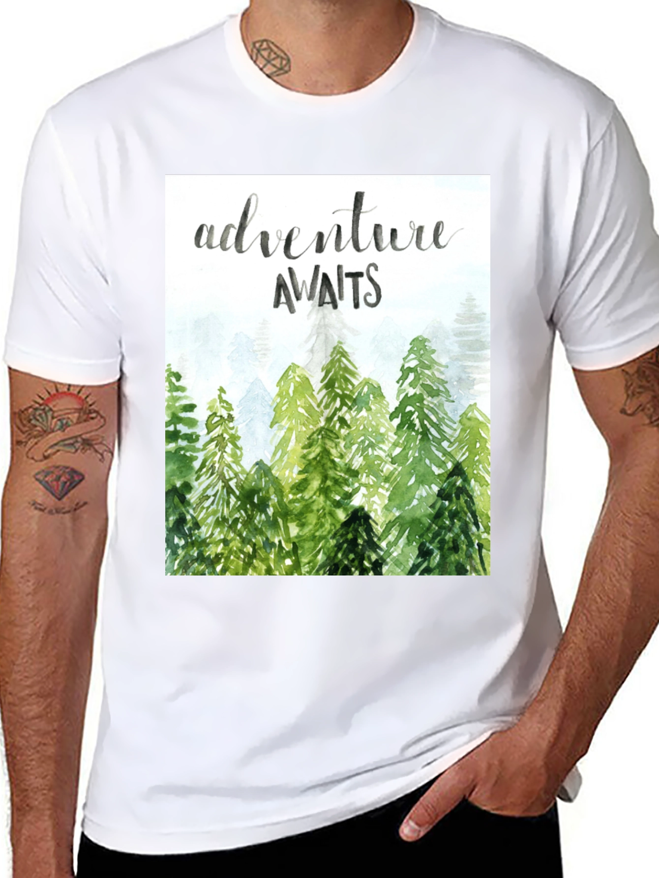Adventure Awaits Graphic Tee - Nature Inspired Design