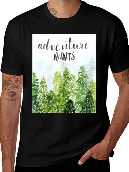 Adventure Awaits Graphic Tee - Nature Inspired Design
