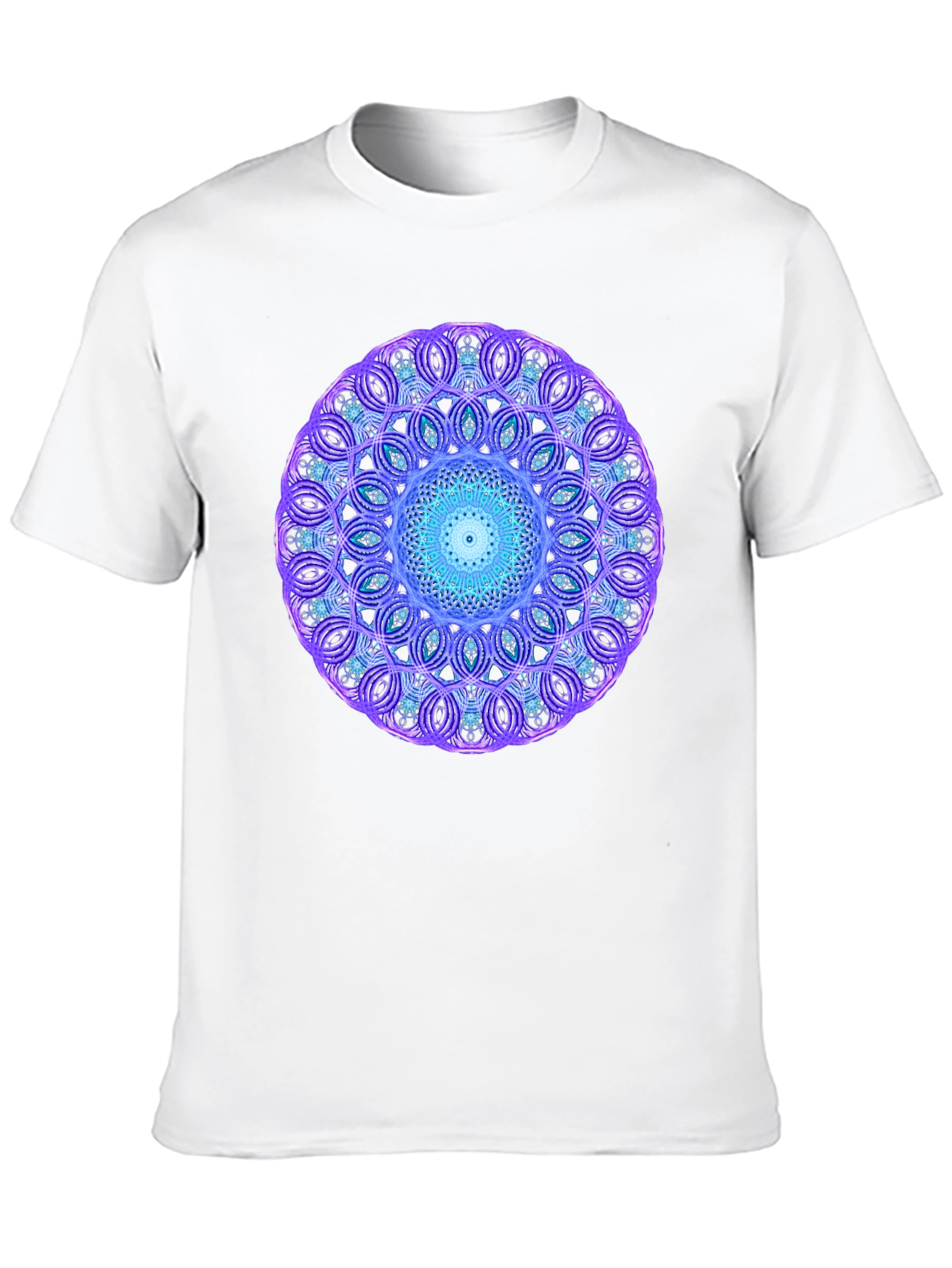 Geometric Mandala Graphic Black Tee