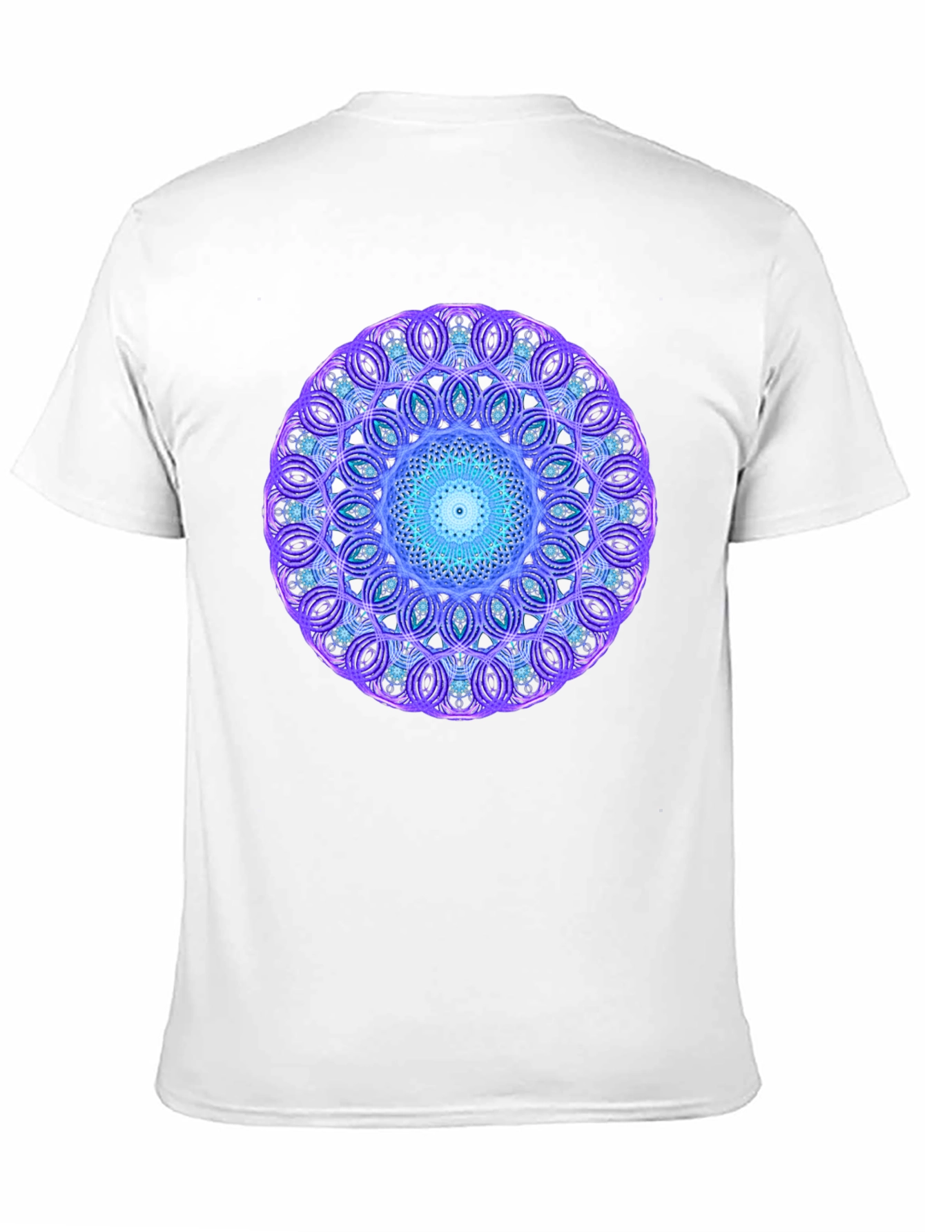 Geometric Mandala Graphic Black Tee