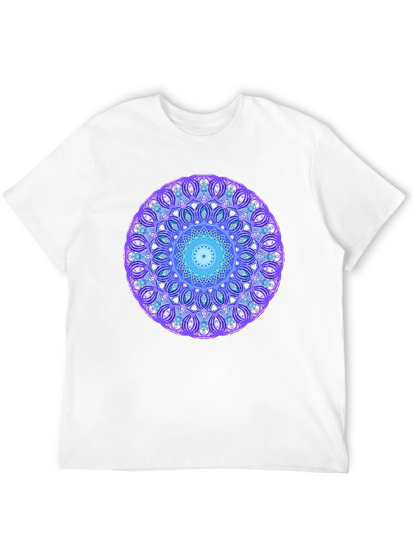 Geometric Mandala Graphic Black Tee