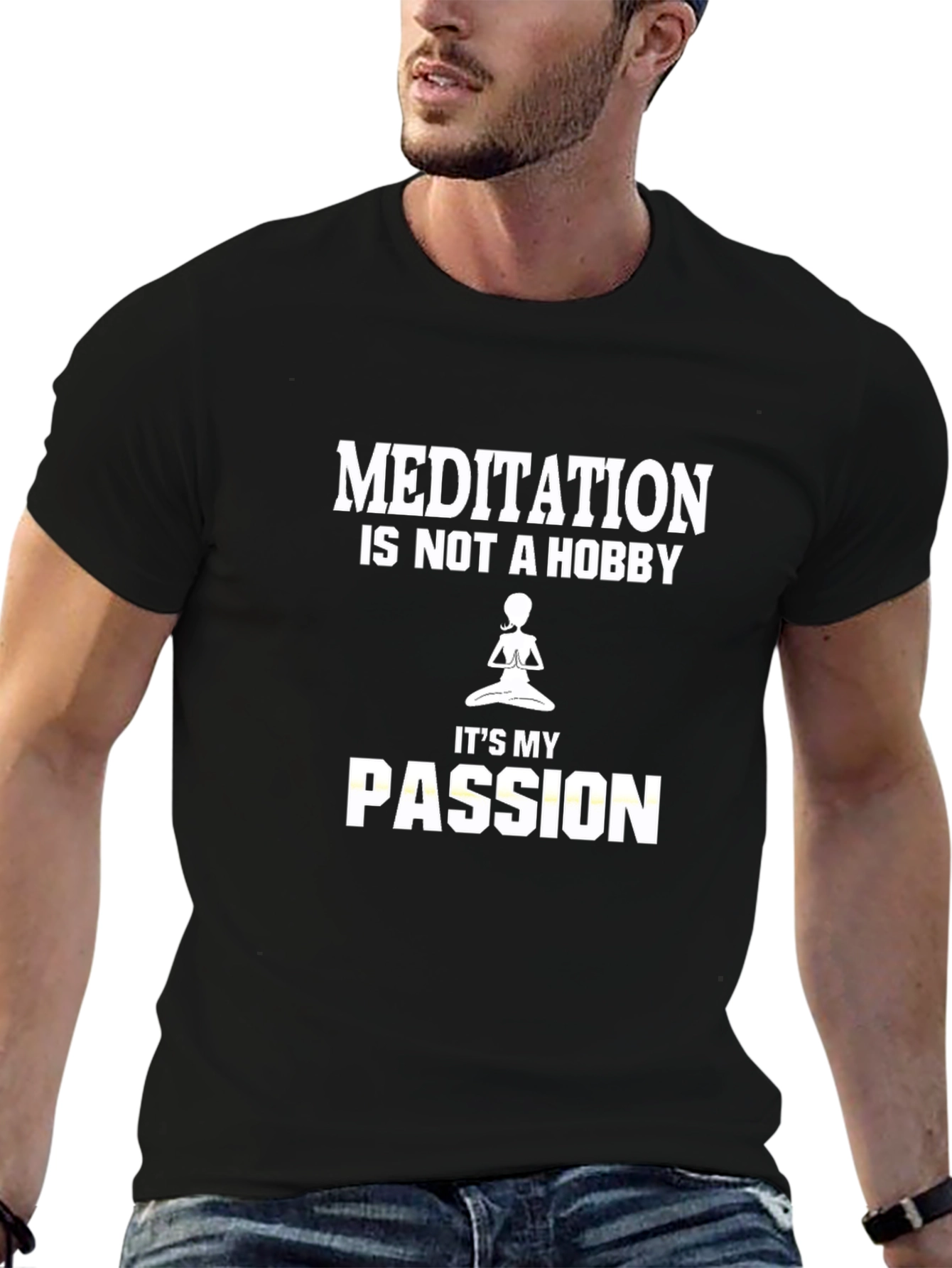 Meditation is My Passion Black T-Shirt