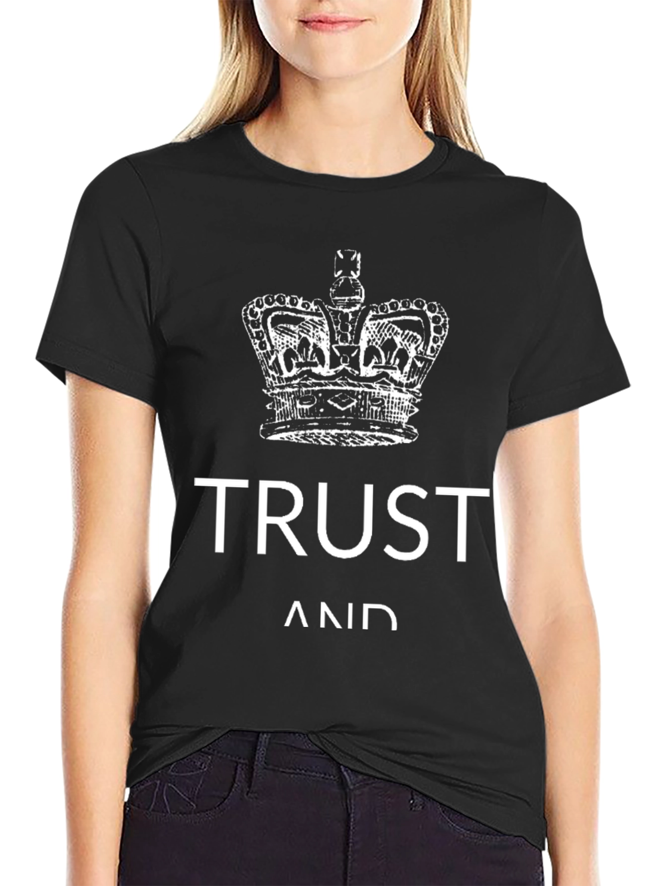 Trust and Crown Graphic Tee - Black