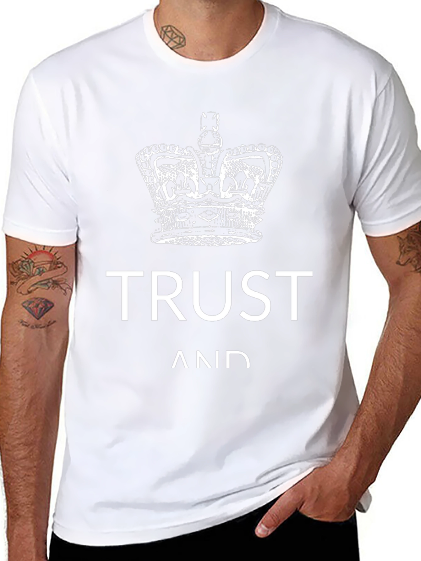 Trust and Crown Graphic Tee - Black