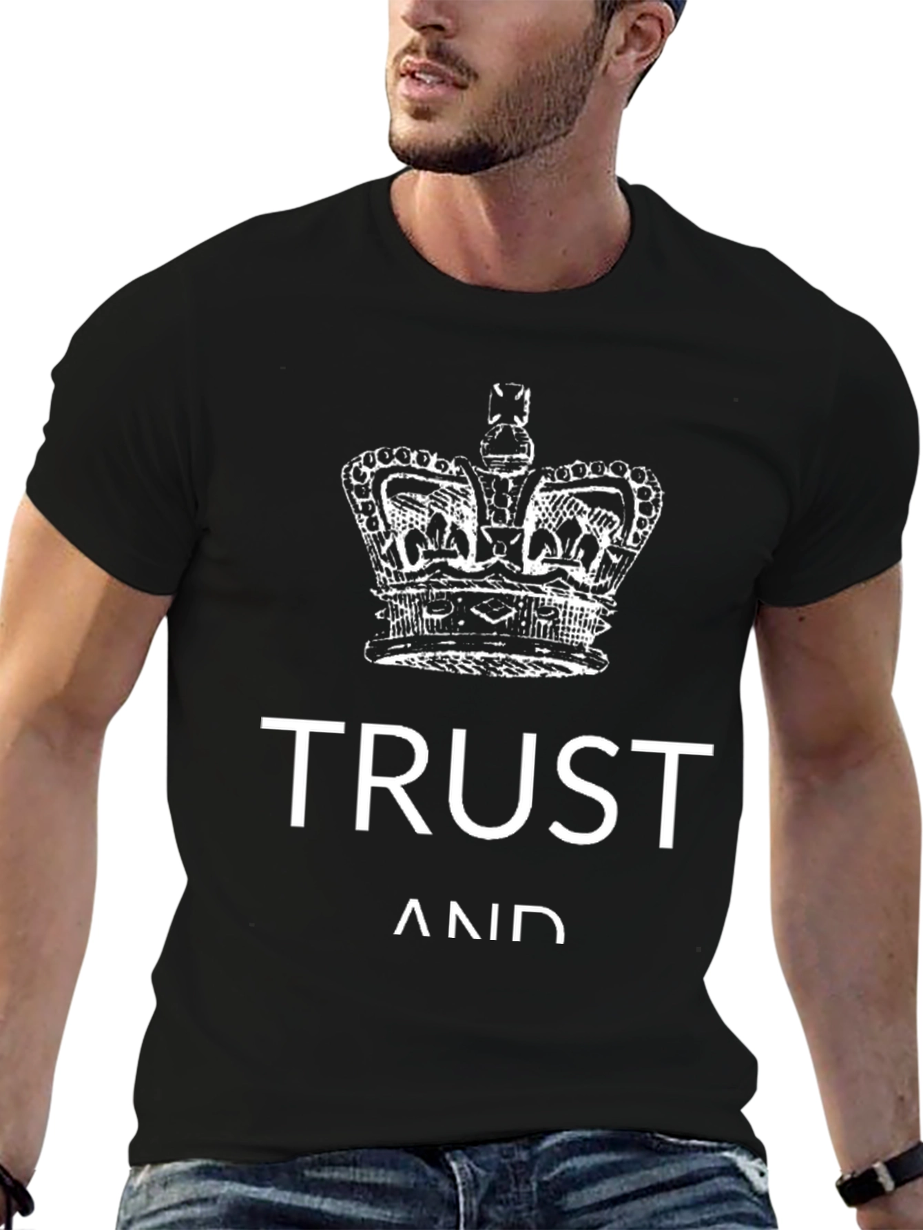 Trust and Crown Graphic Tee - Black