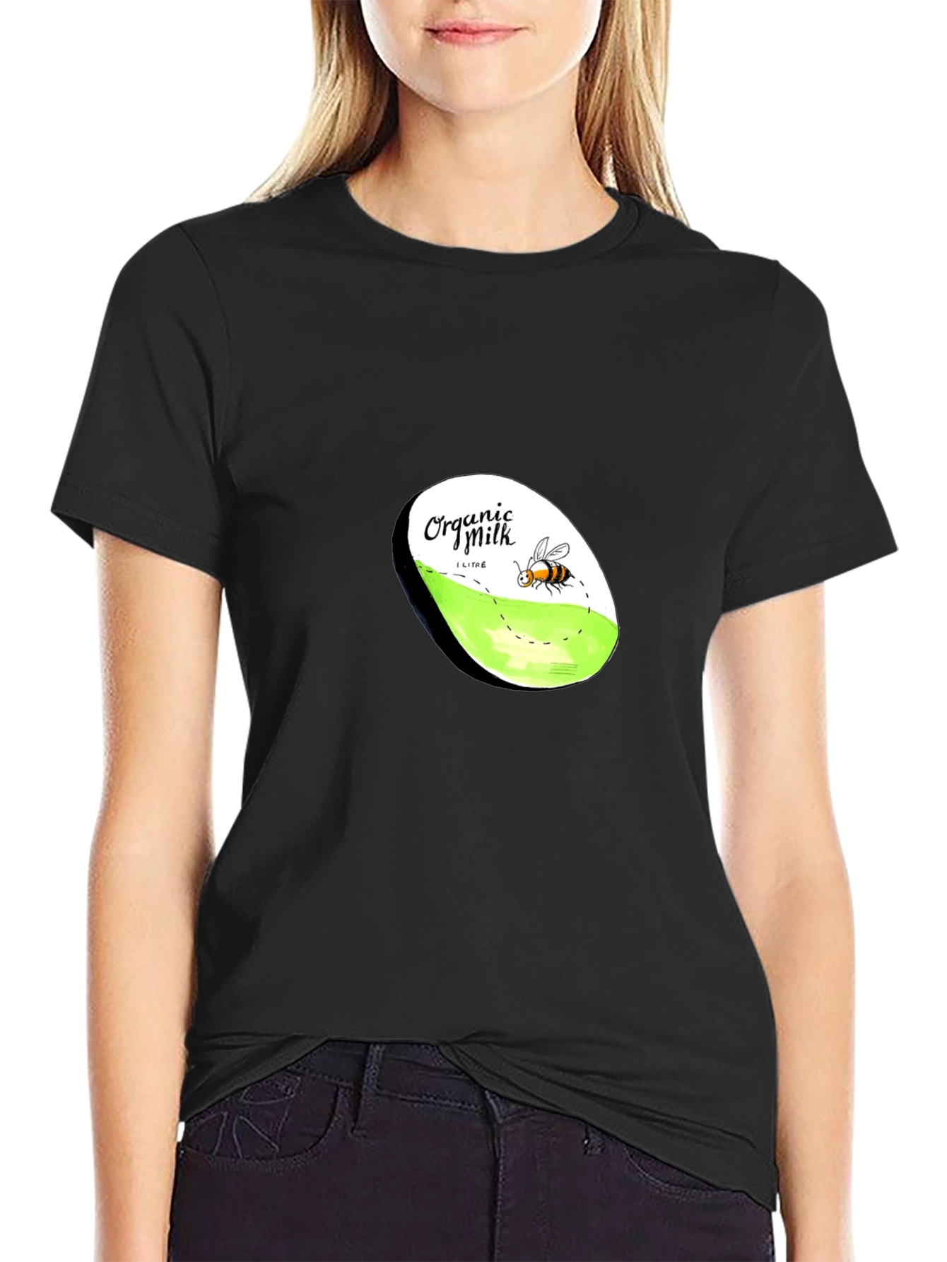 Organic Milk Bee Graphic T-Shirt