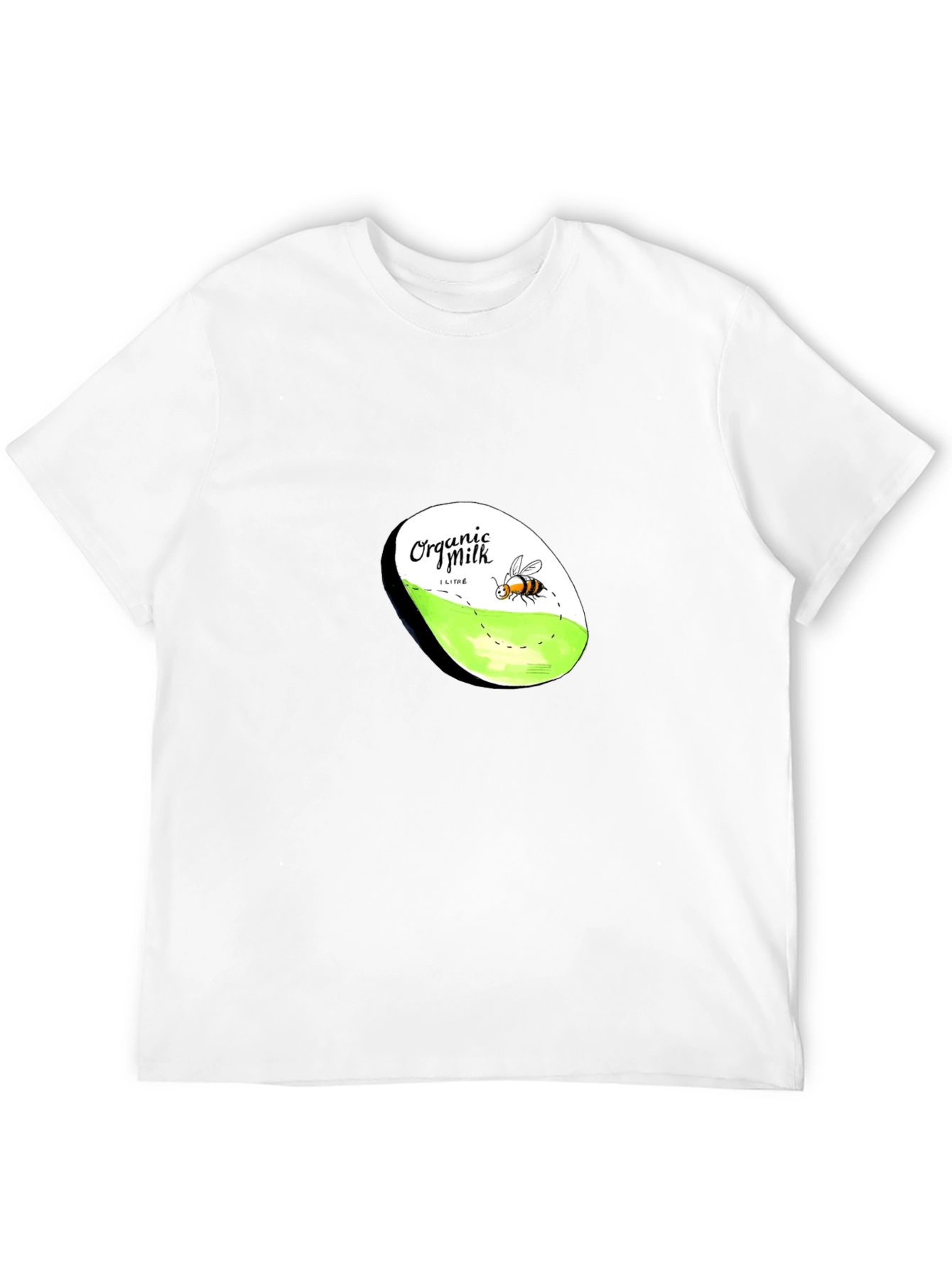 Organic Milk Bee Graphic T-Shirt