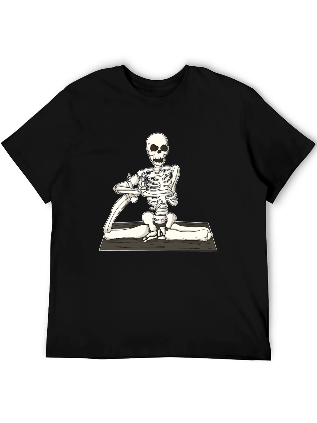 Yoga Skeleton Graphic Tee - Black