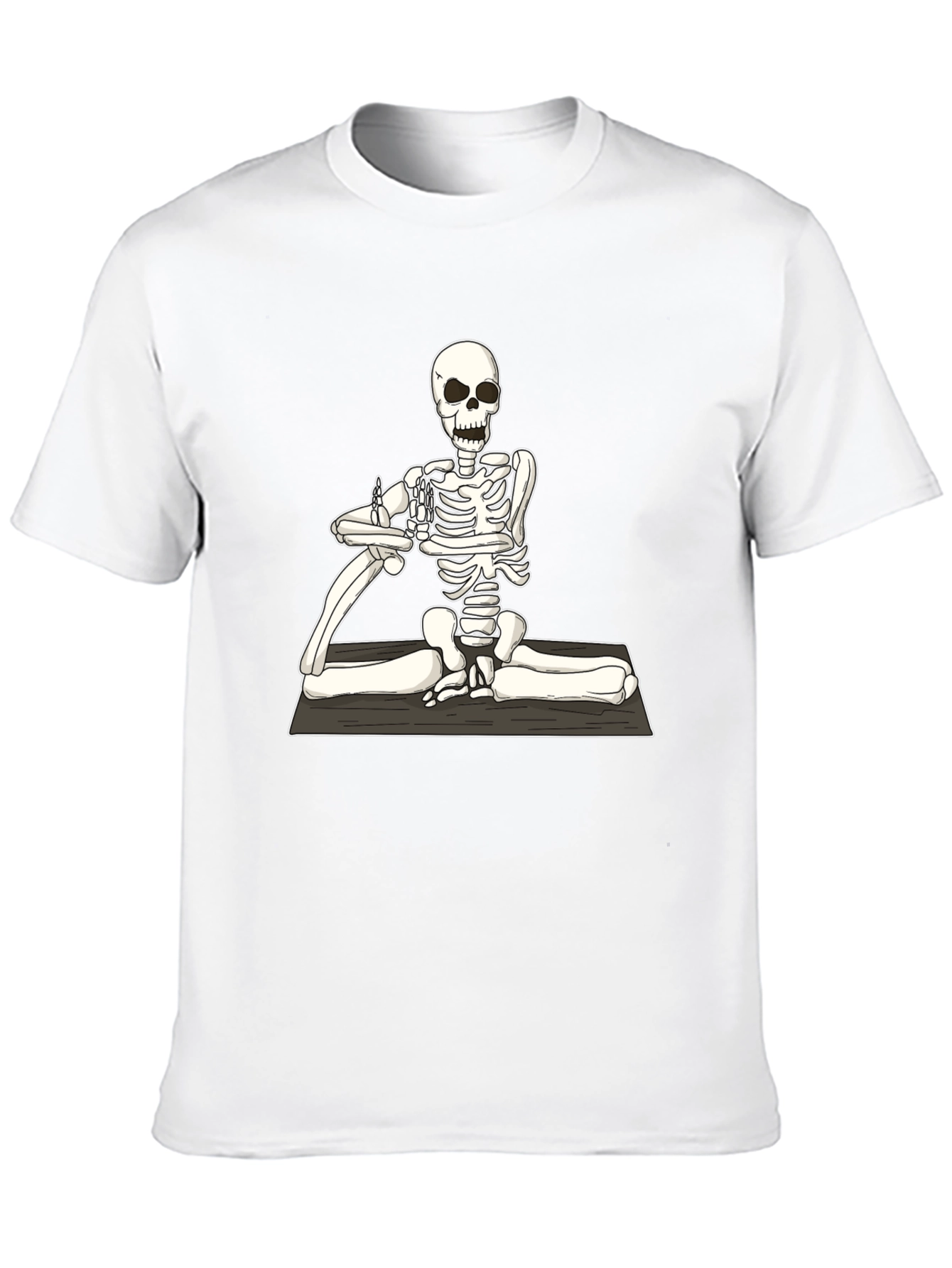 Yoga Skeleton Graphic Tee - Black
