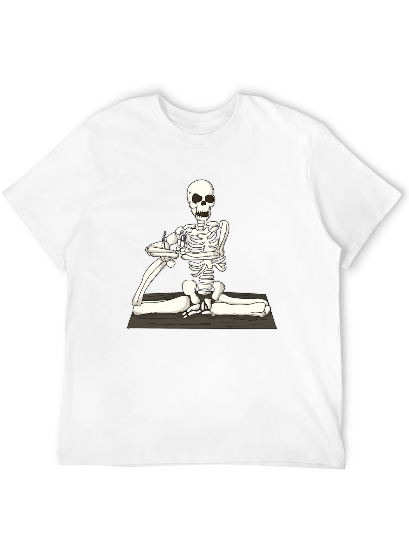 Yoga Skeleton Graphic Tee - Black