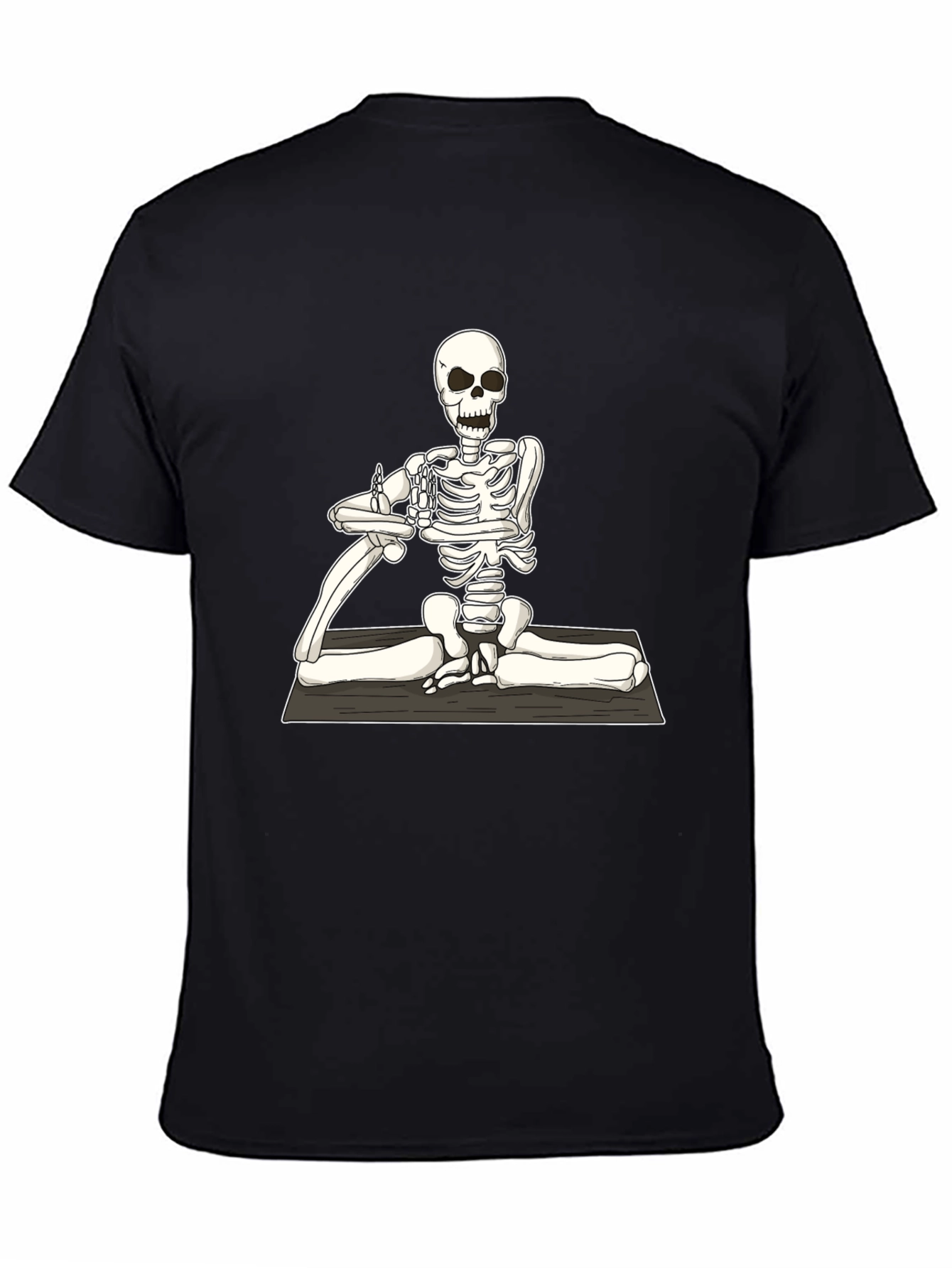 Yoga Skeleton Graphic Tee - Black