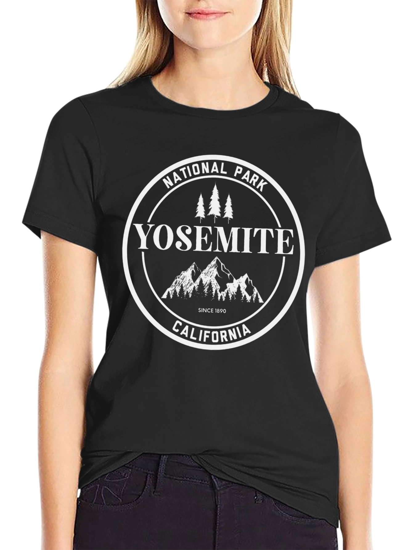 Yosemite National Park Black T-Shirt