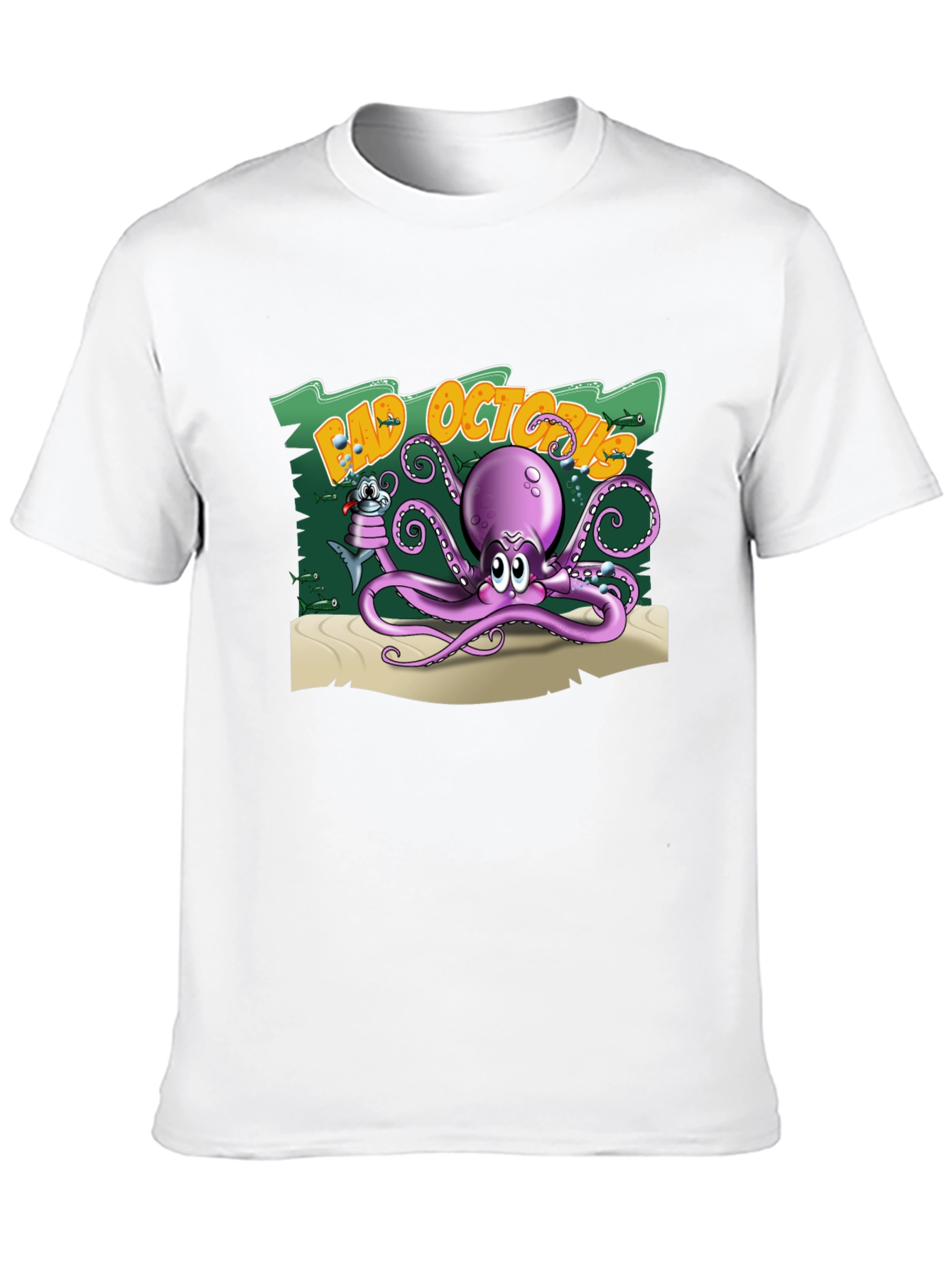 Bad Octopus Graphic T-Shirt - Black
